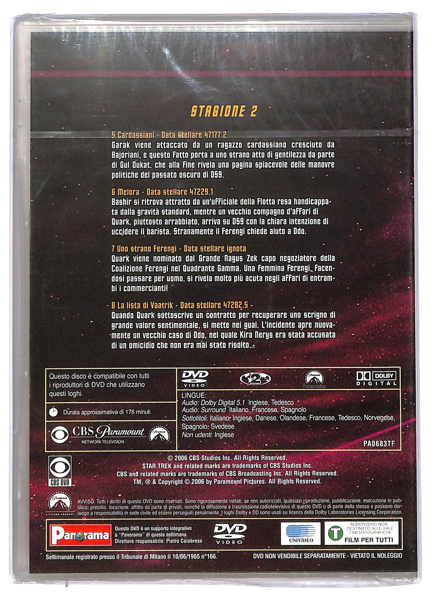 EBOND Star trek Deep space nine stagione 2 disco 2 EDITORIALE DVD D744521