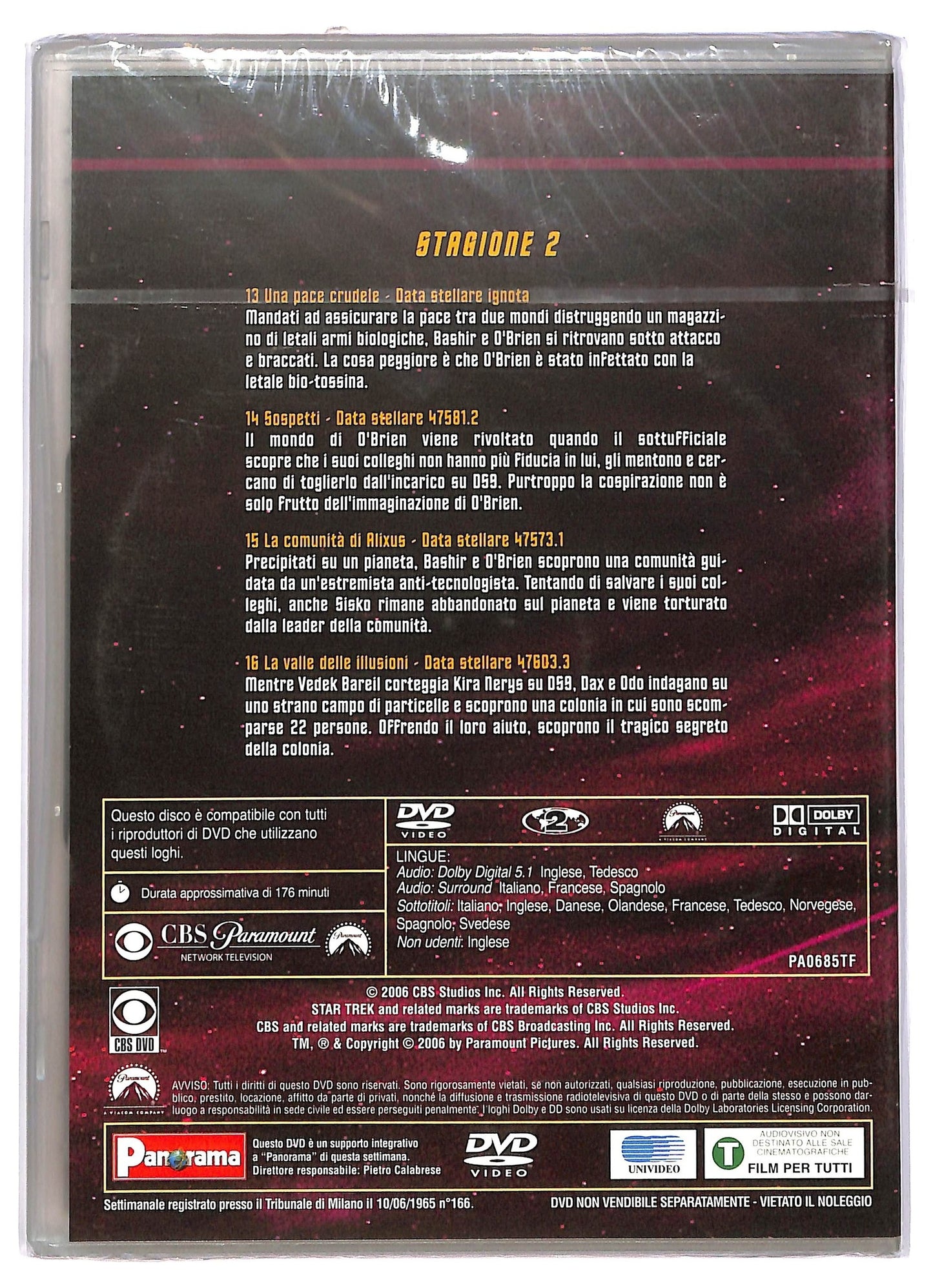 EBOND Star trek deep space nine stagione 2 disco 4 DVD EDITORIALE D744522