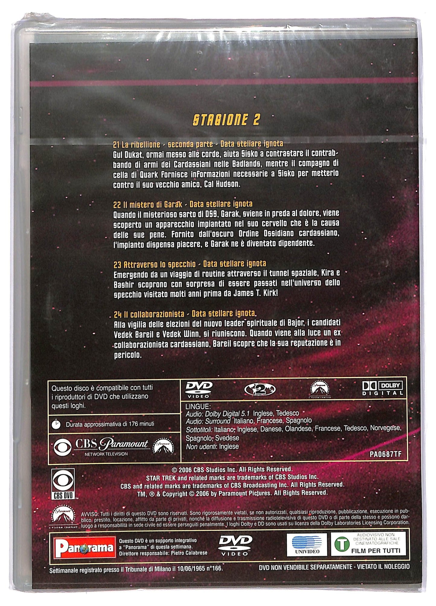 EBOND Star trek deep space nine stagione 2 disco 6 DVD EDITORIALE D744524