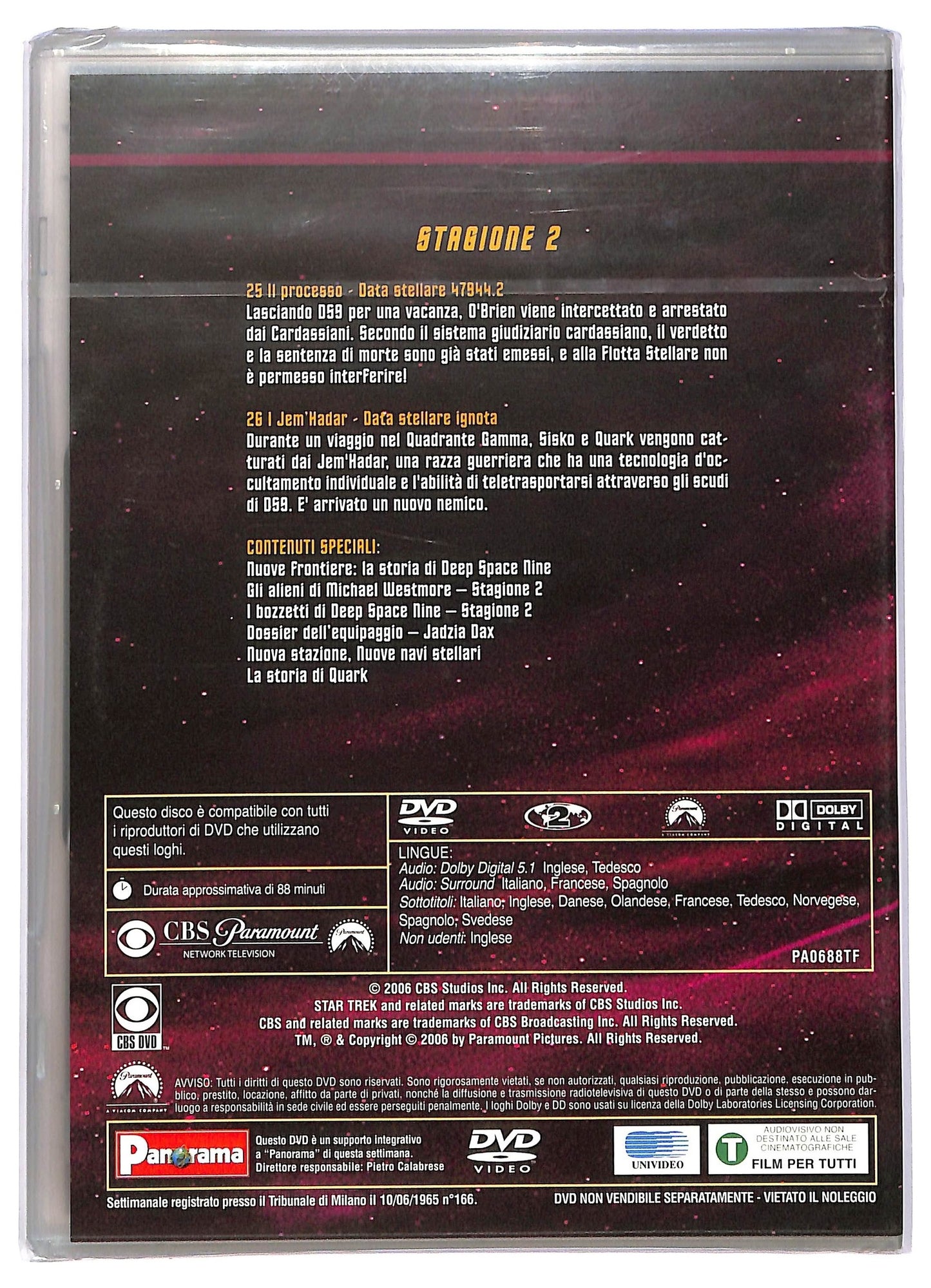 EBOND Star trek deep space nine stagione 2 disco 7 EDITORIALE DVD D744525