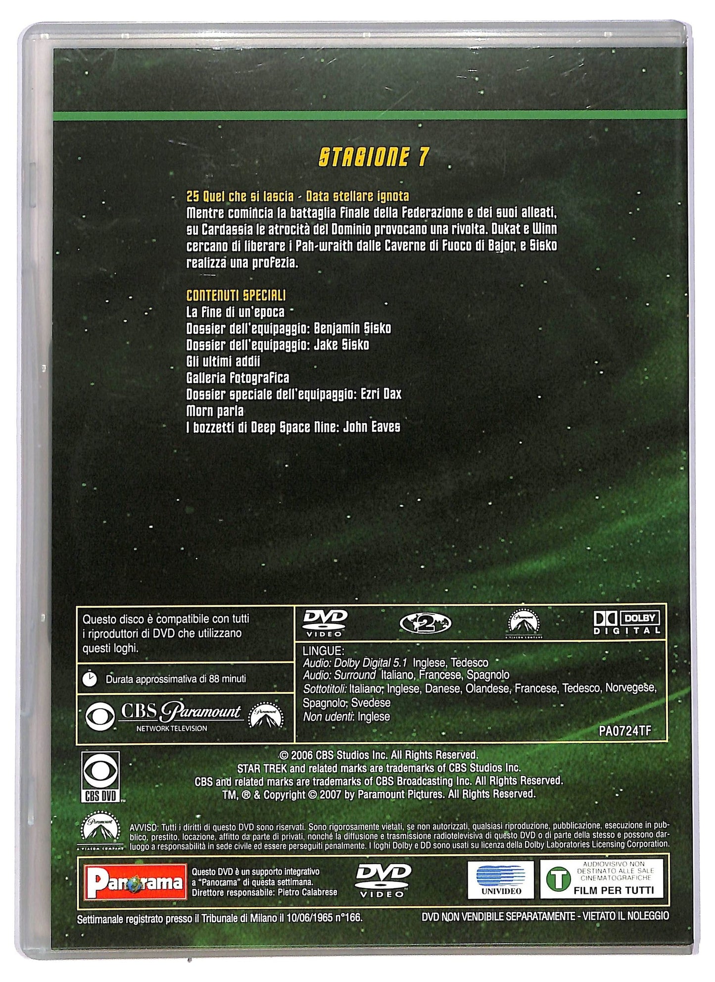 EBOND Star Trek Deep Space Nine Stagione 7 disco 7 EDITORIALE DVD D744529