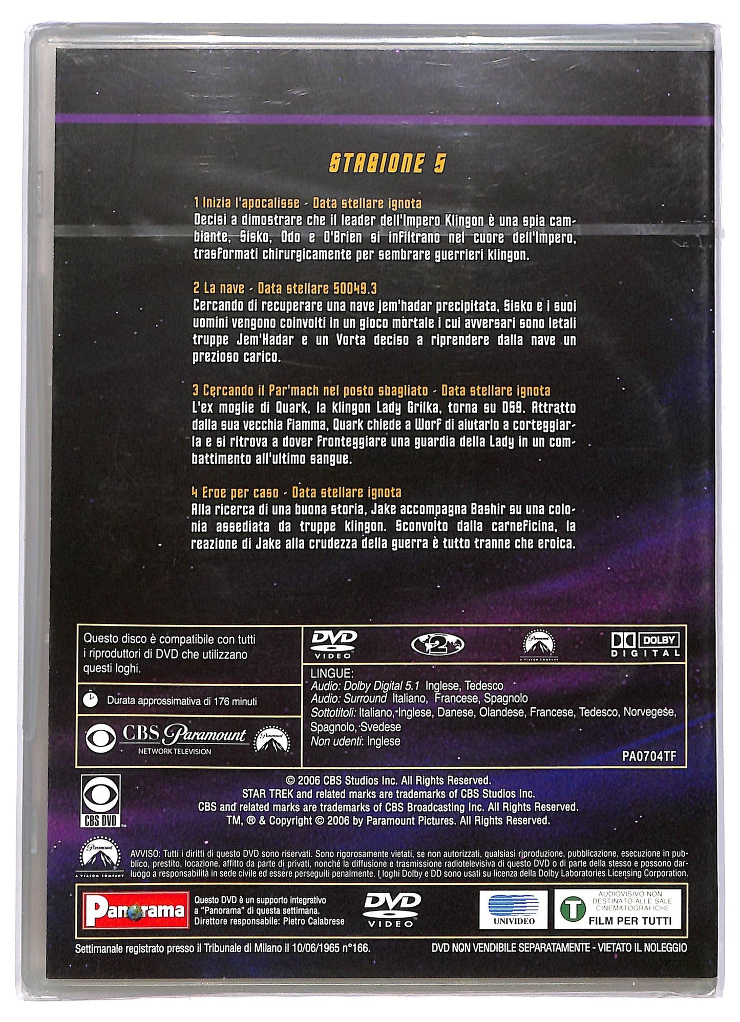 EBOND Star trek deep space nine stagione 5 disco 1 EDITORIALE DVD D744536