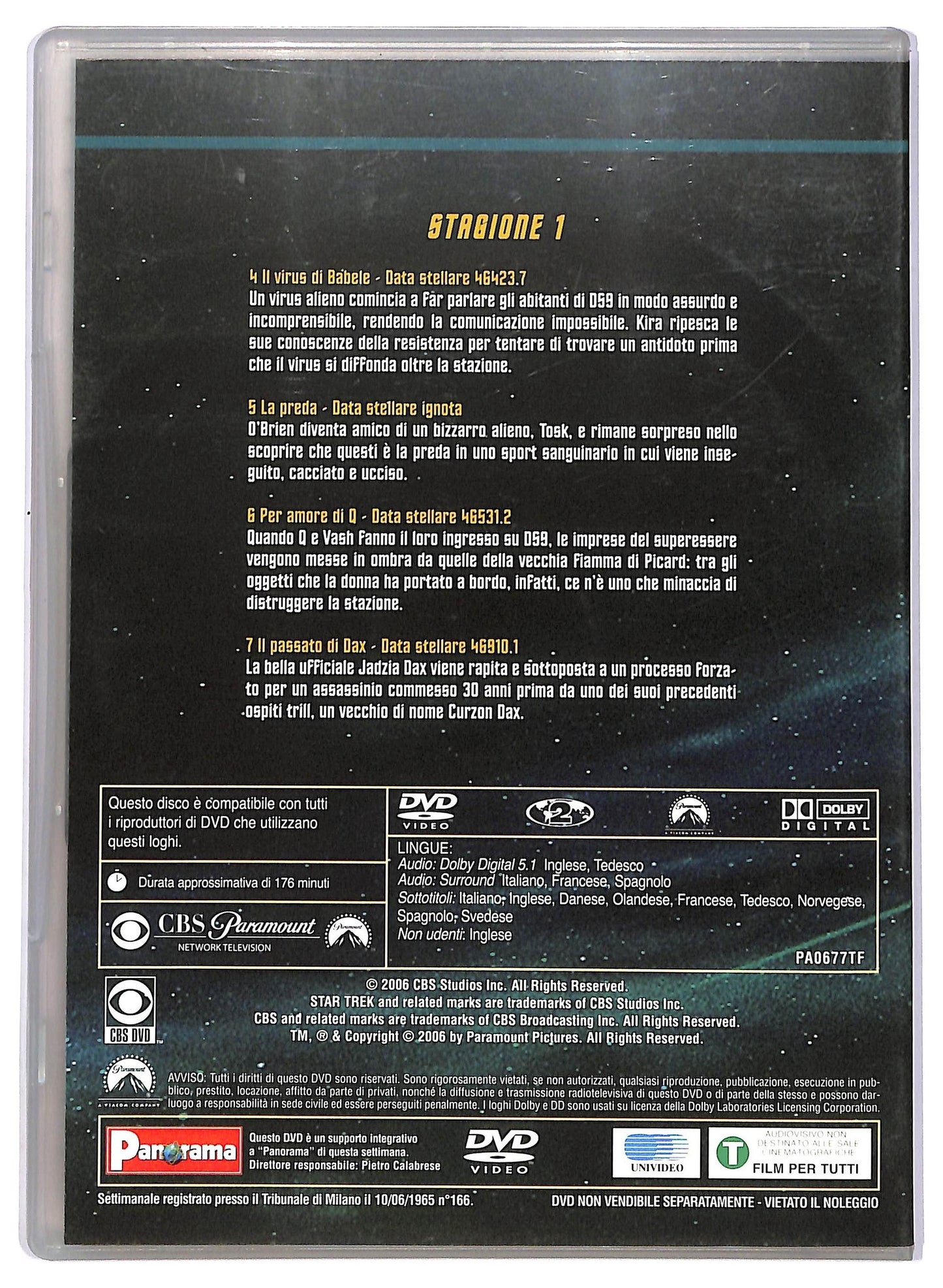 EBOND Star trek deep space nine stagione 1 disco 2 EDITORIALE DVD D744540