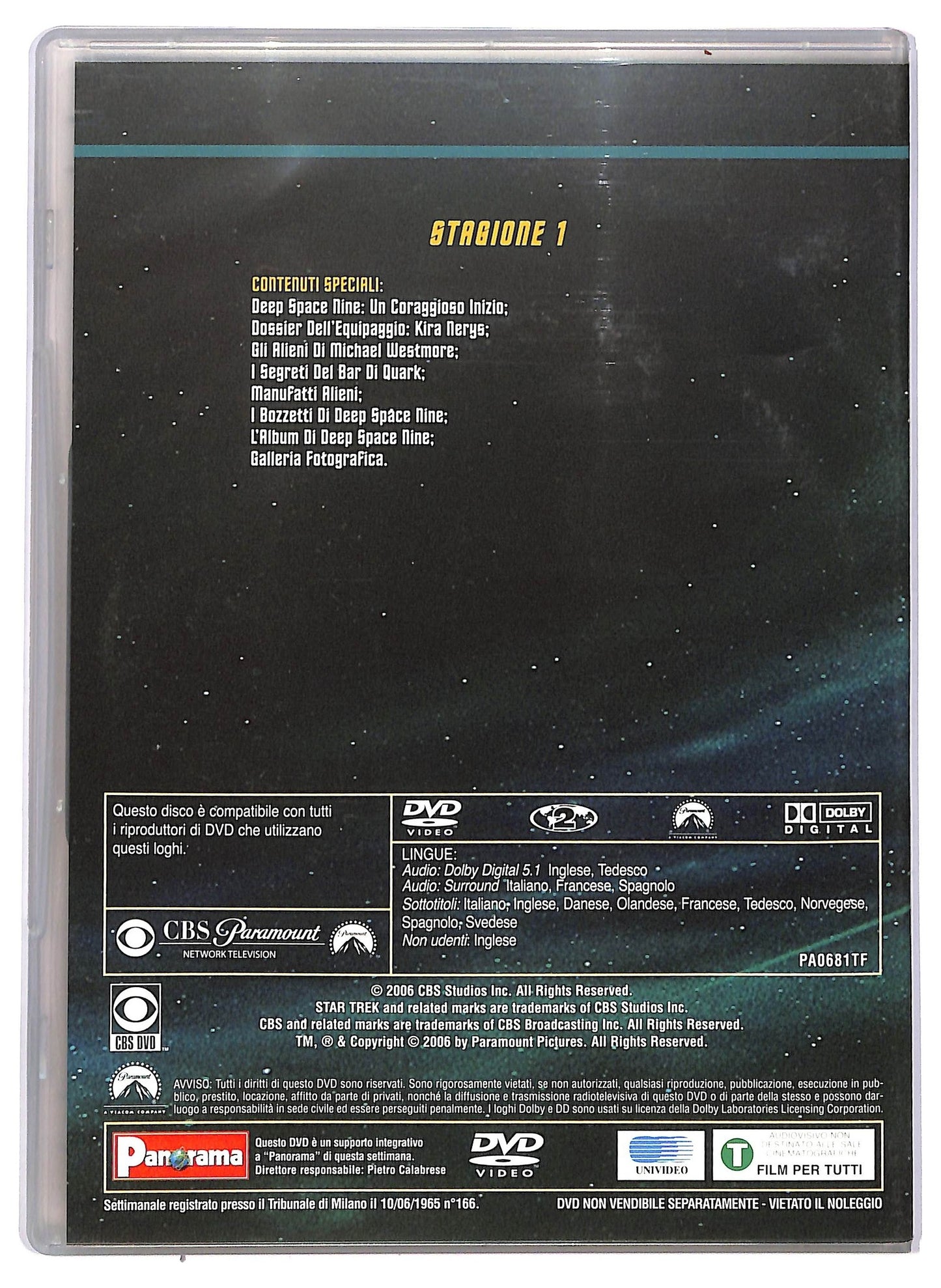 EBOND Star Trek: Deep Space Nine Stagione 1 Disco 1 EDITORIALE  DVD D744543