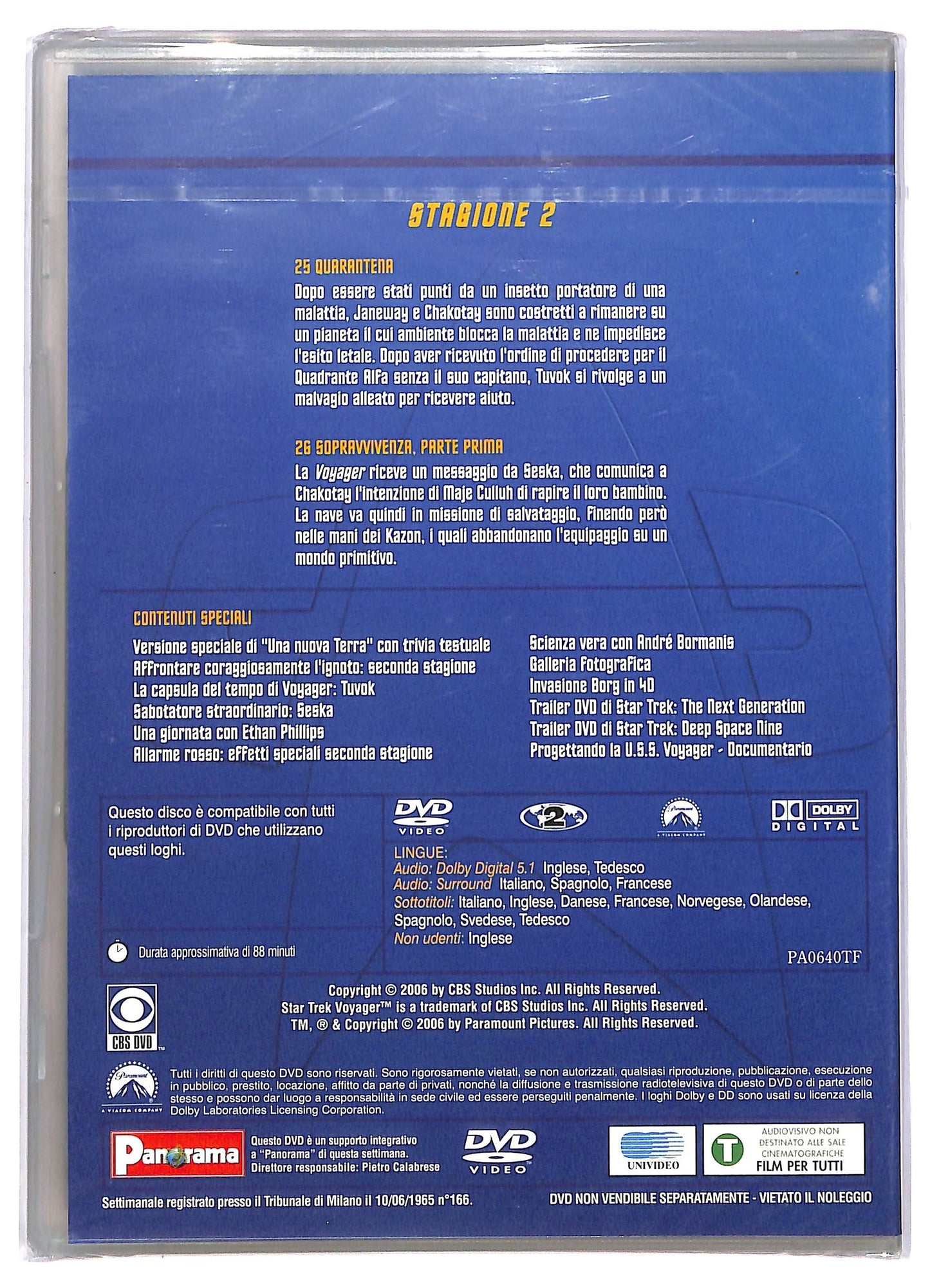 EBOND Star Trek Voyager Stagione 2 disco 7 EDITORIALE DVD D744620