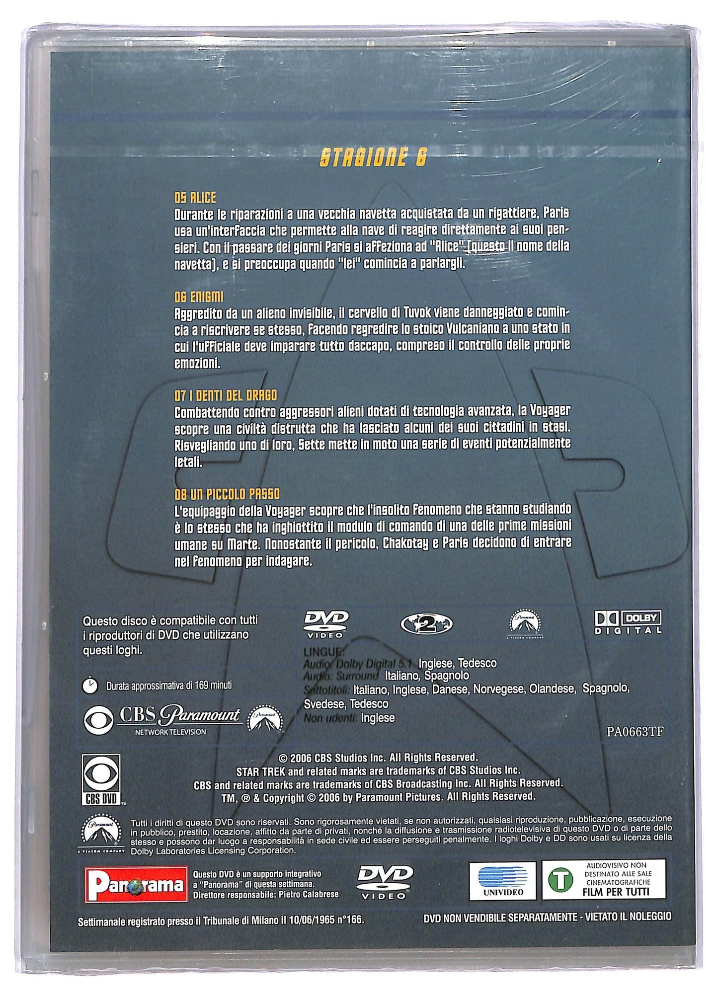 EBOND Star Trek Voyager Sesta Stagione Puntate 5 - 8 EDITORIALE DVD D744638