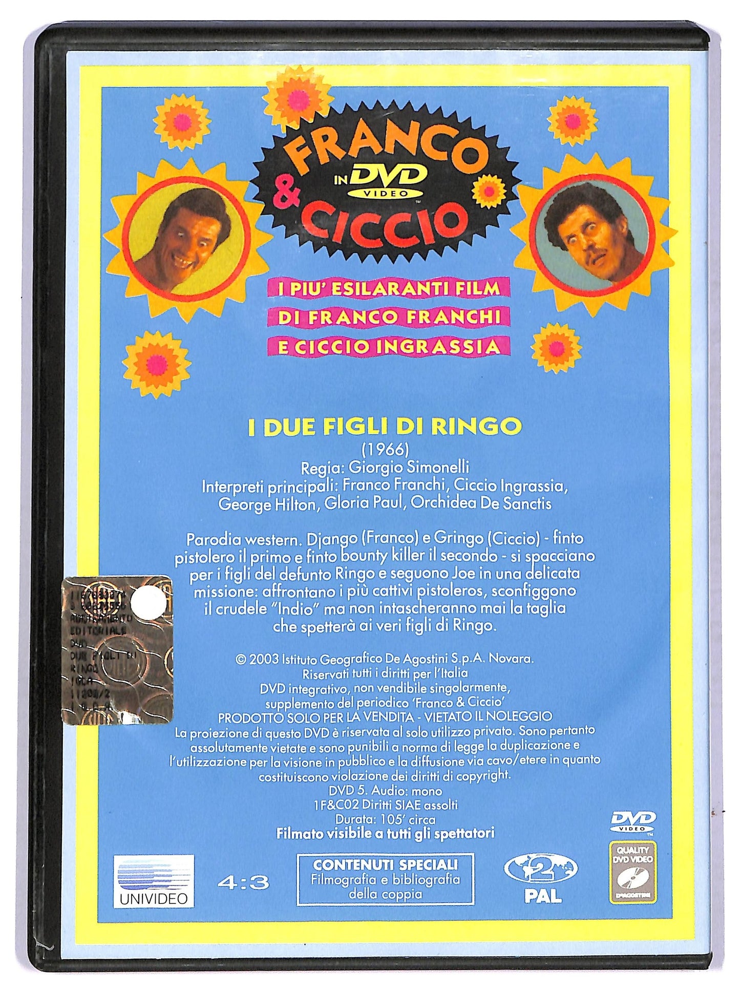 EBOND Franco e Ciccio -  I Due Figli Di Ringo DVD  Editoriale D744668