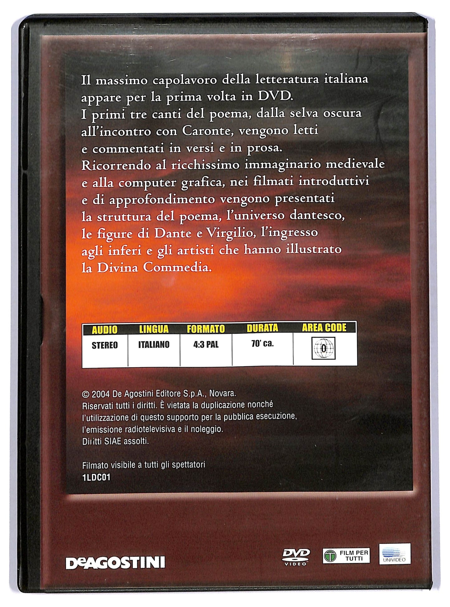 EBOND La Divina Commedia Vol.1 Inferno. Canto I-ii-iii  DVD Editoriale D744925