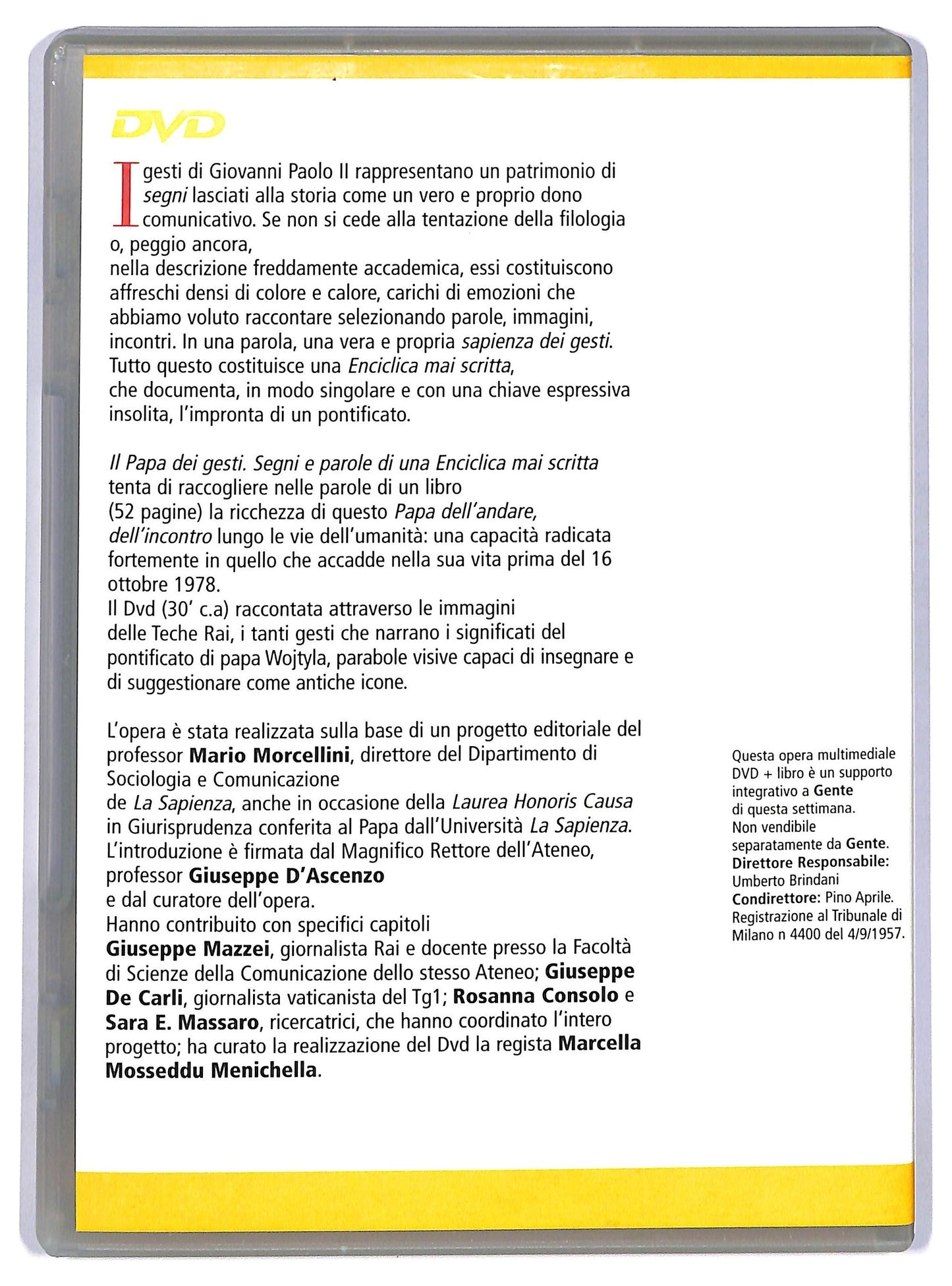 EBOND Il Papa dei gesti EDITORIALE DVD D744942