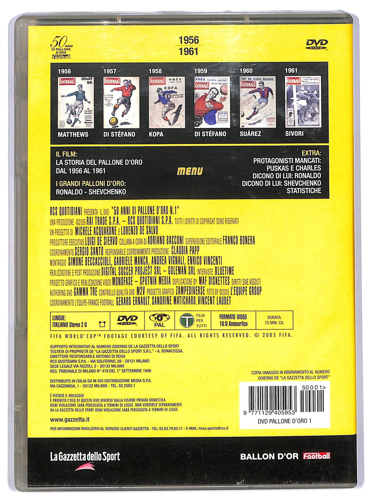 EBOND 50 anni di pallone d'oro Ronaldo Shevchenko vol.1  EDITORIALE  DVD D744943