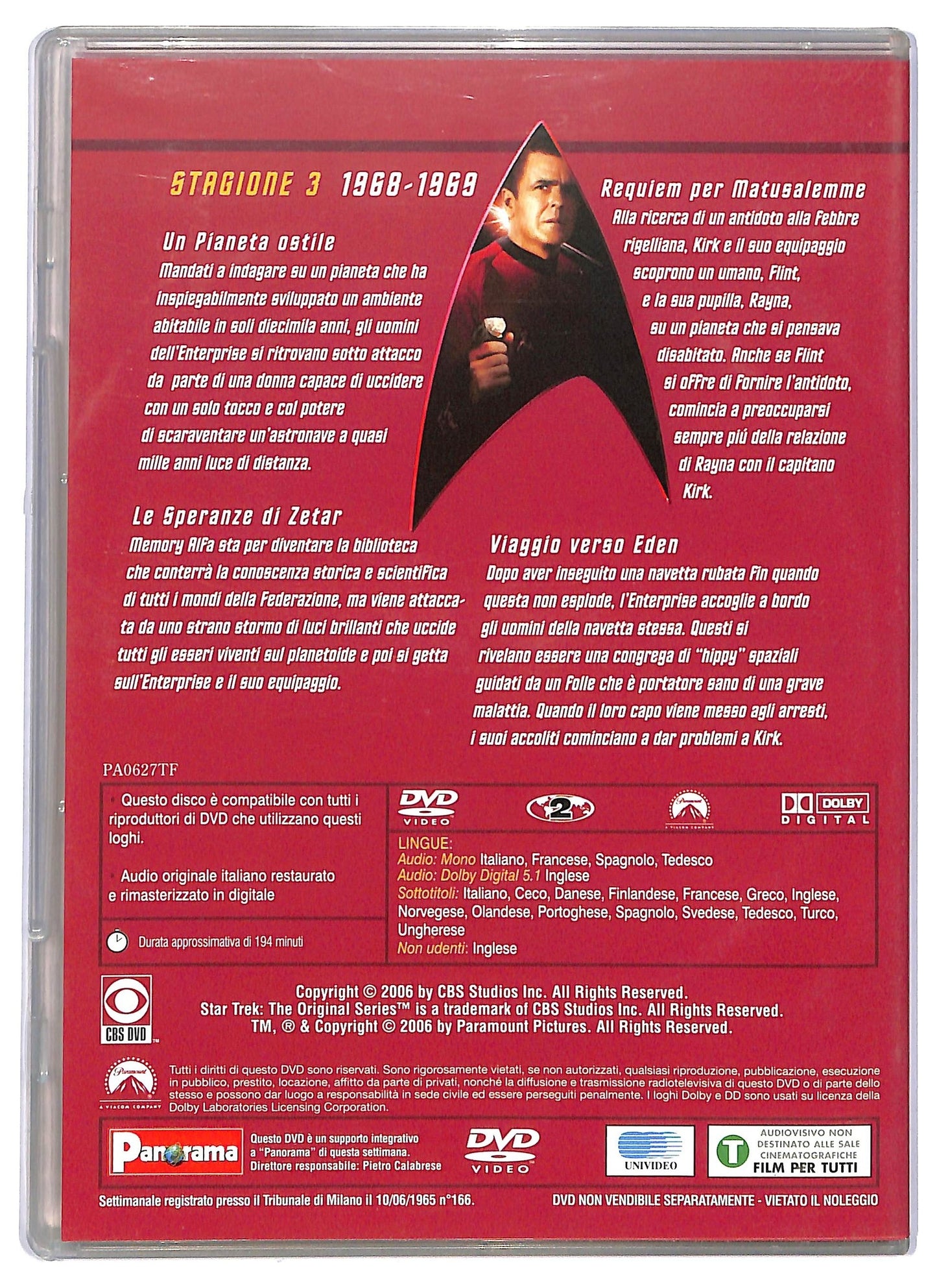 EBOND Star Trek Serie Classica Stagione 3 Ep 17 - 20 EDITORIALE DVD D744961