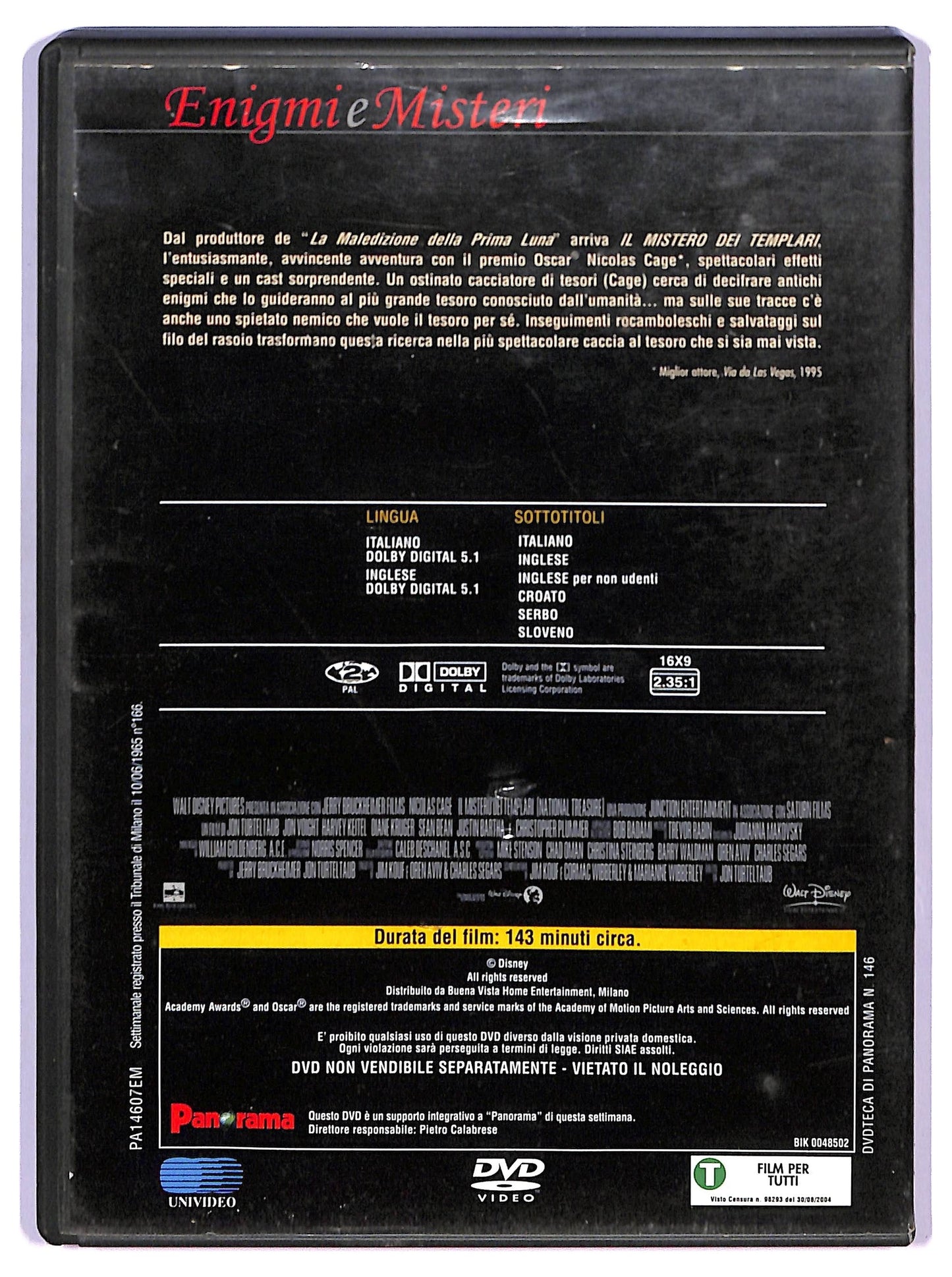 EBOND Il mistero dei Templari - National Treasure  EDITORIALE DVD D745055