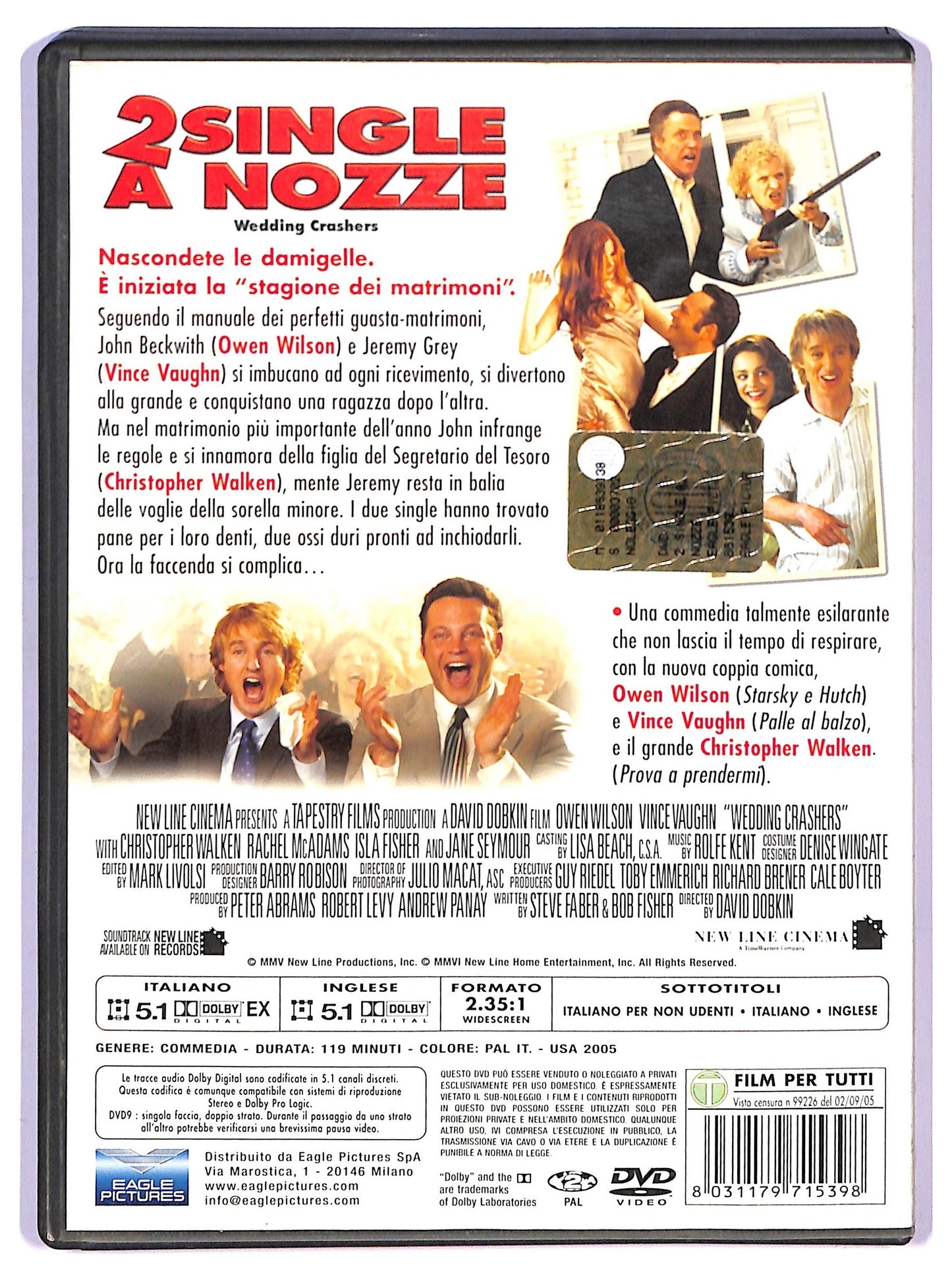 EBOND 2 single a nozze - Wedding Crashers NOLEGGIO DVD D745101