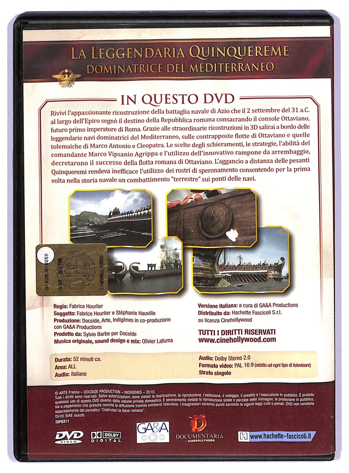 EBOND La leggendaria quinquereme dominatrice del mediterraneo - La battaglia di azio EDITORIALE DVD D745226