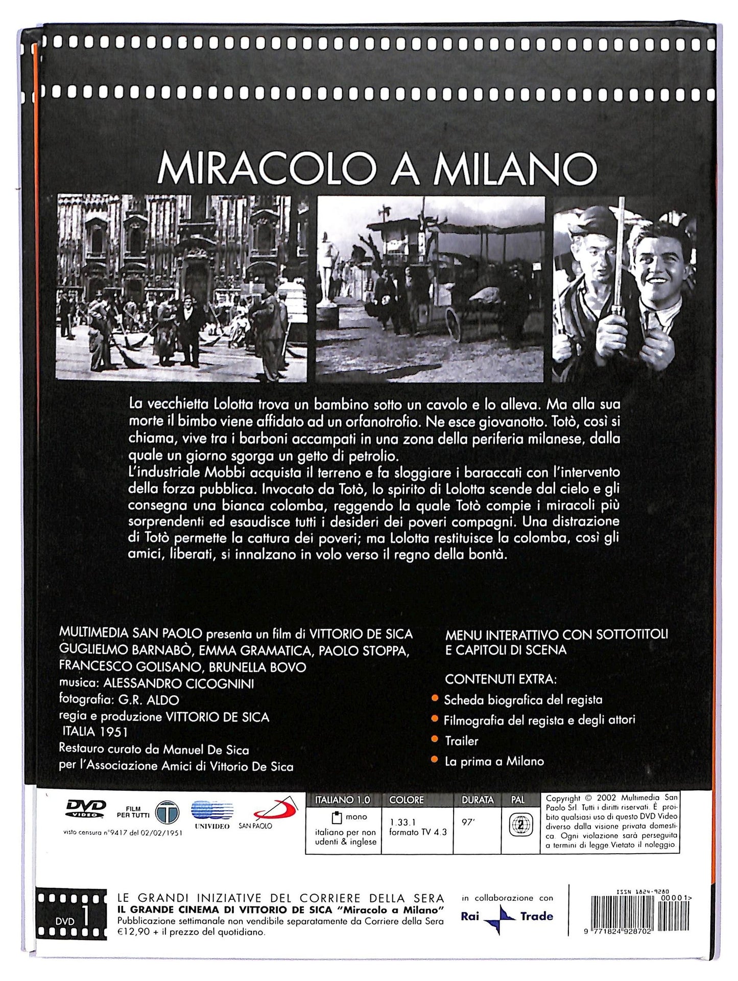 EBOND miracolo a milano - il grande cinema di vittorio EDITORIALE DVD D745235