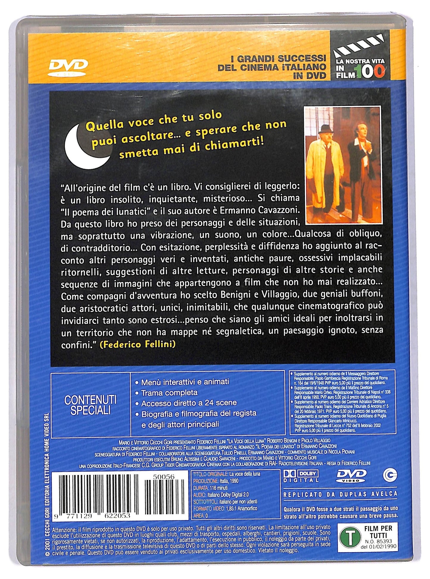 EBOND La voce della Luna, federico fellini  EDITORIALE DVD D745416