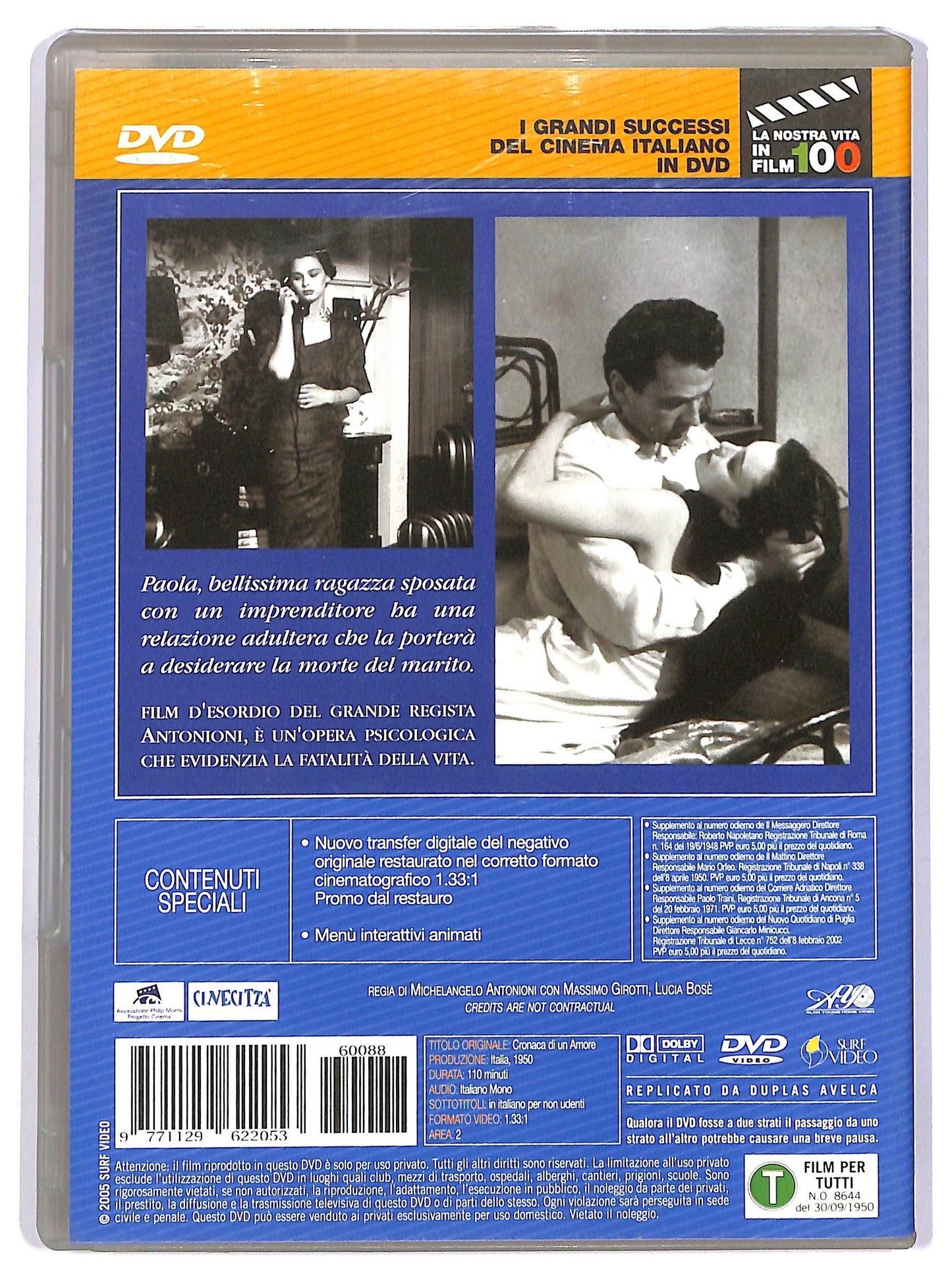 EBOND Cronaca Di Un Amore DVD  Editoriale D745418