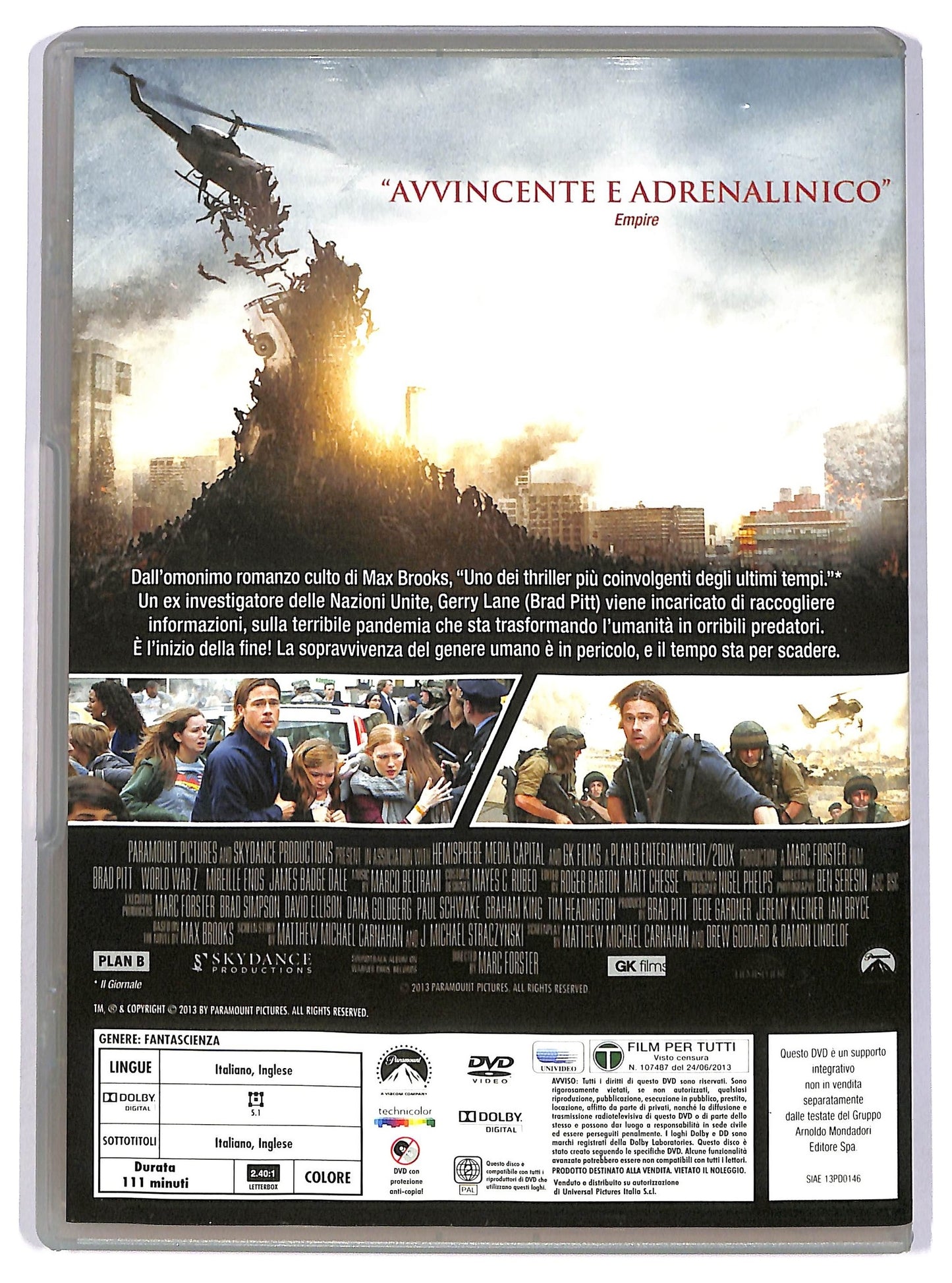 EBOND World War Z EDITORIALE DVD D745504