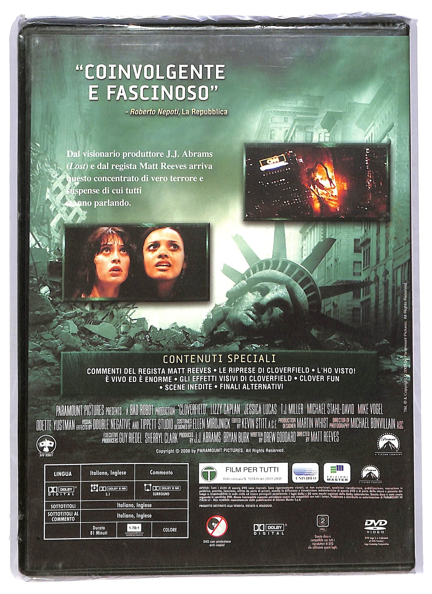 EBOND Cloverfield  EDITORIALE  DVD D745619