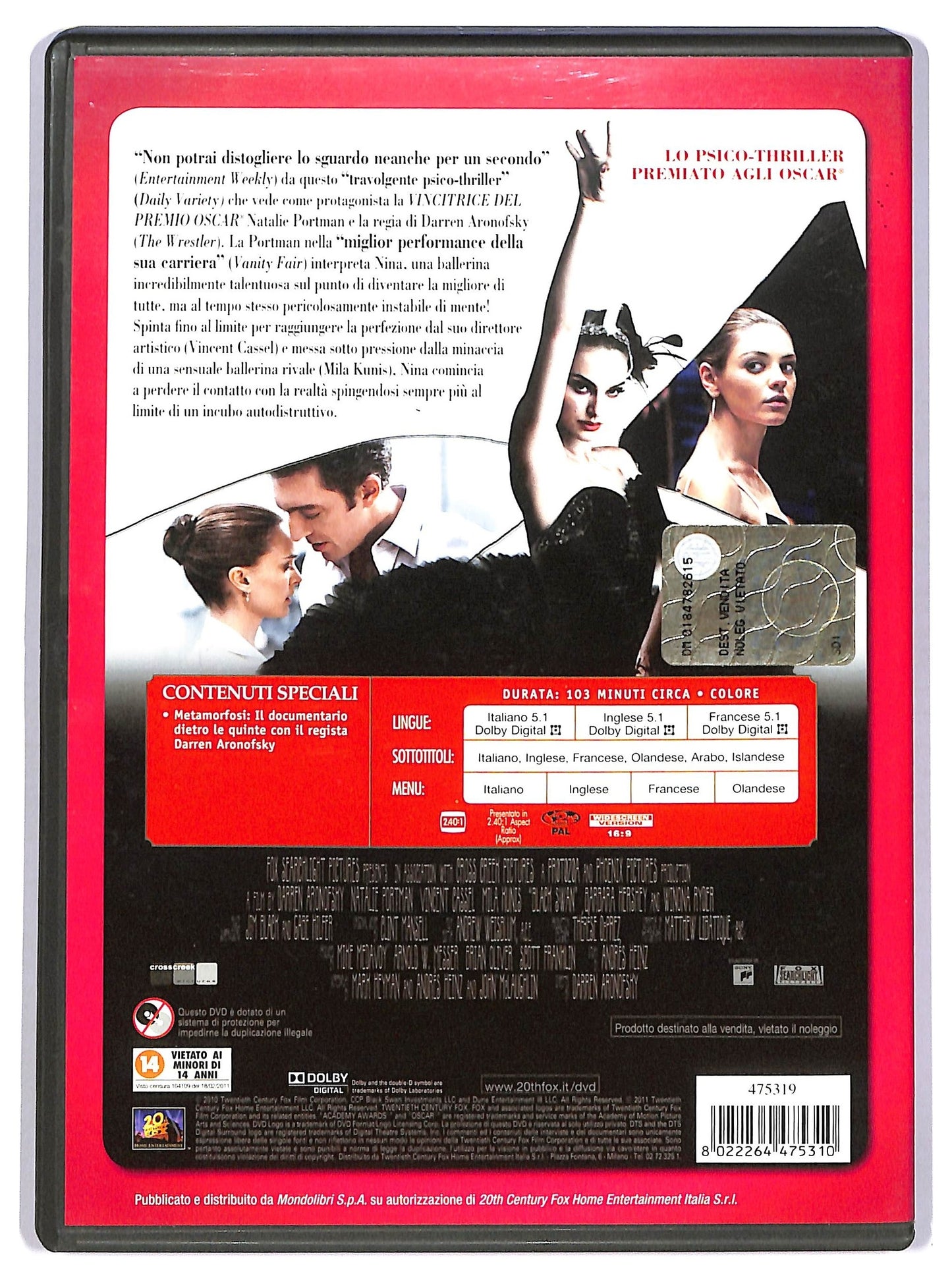 EBOND Il cigno nero DVD D745646
