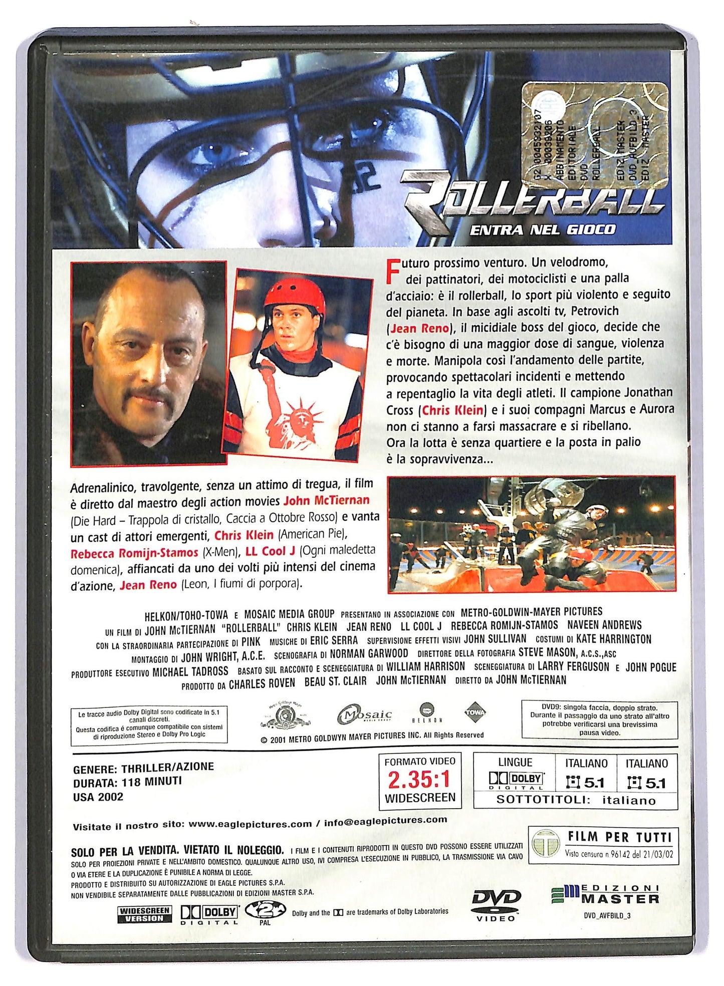 EBOND Rollerball - Entra in gioco EDITORIALE DVD D745648