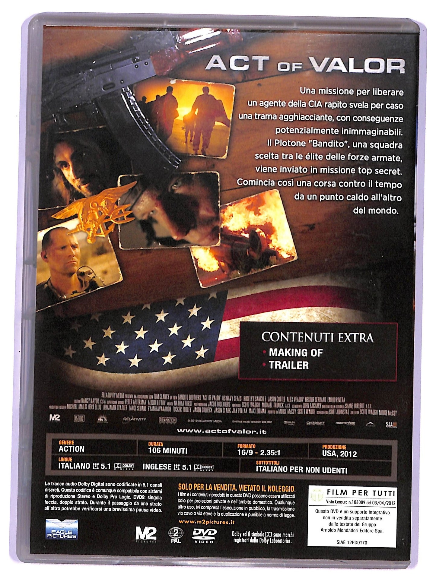 EBOND ACT of valor  EDITORIALE DVD D745928