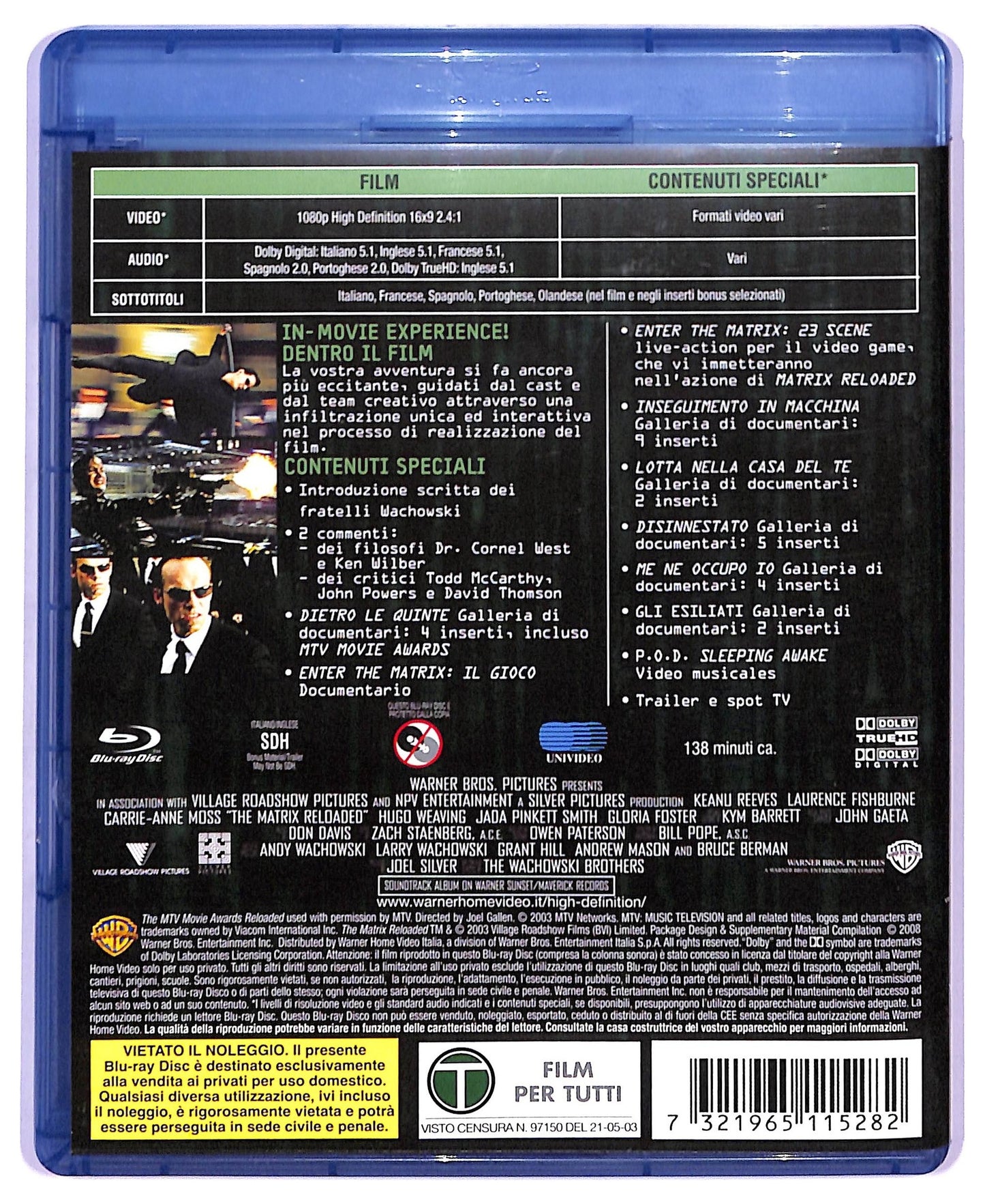 EBOND Matrix reloaded  BLURAY D745942