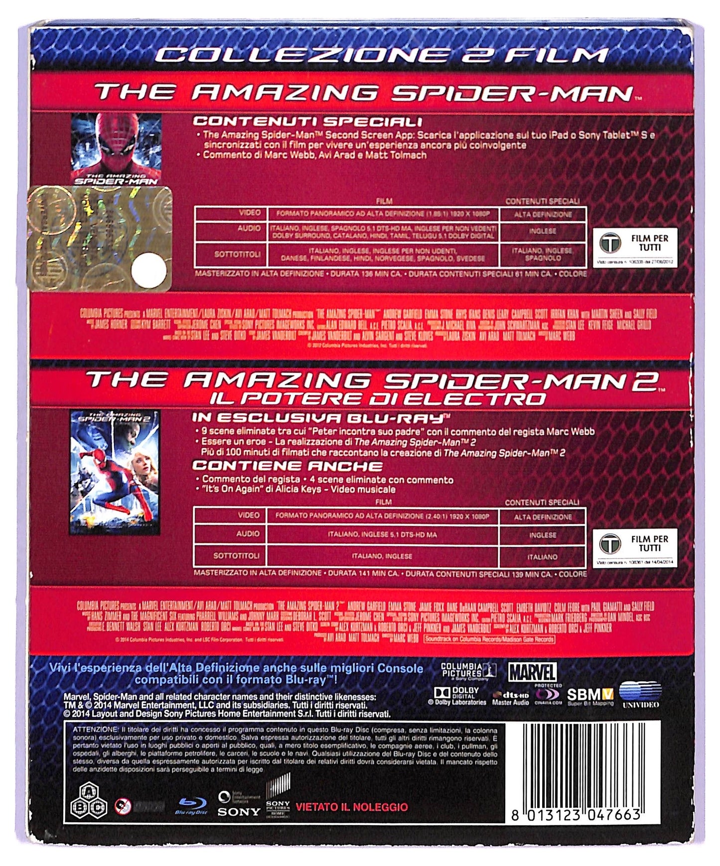 EBOND The Amazing Spider Man 1 e 2 BLURAY  BLURAY BLURAY D745944