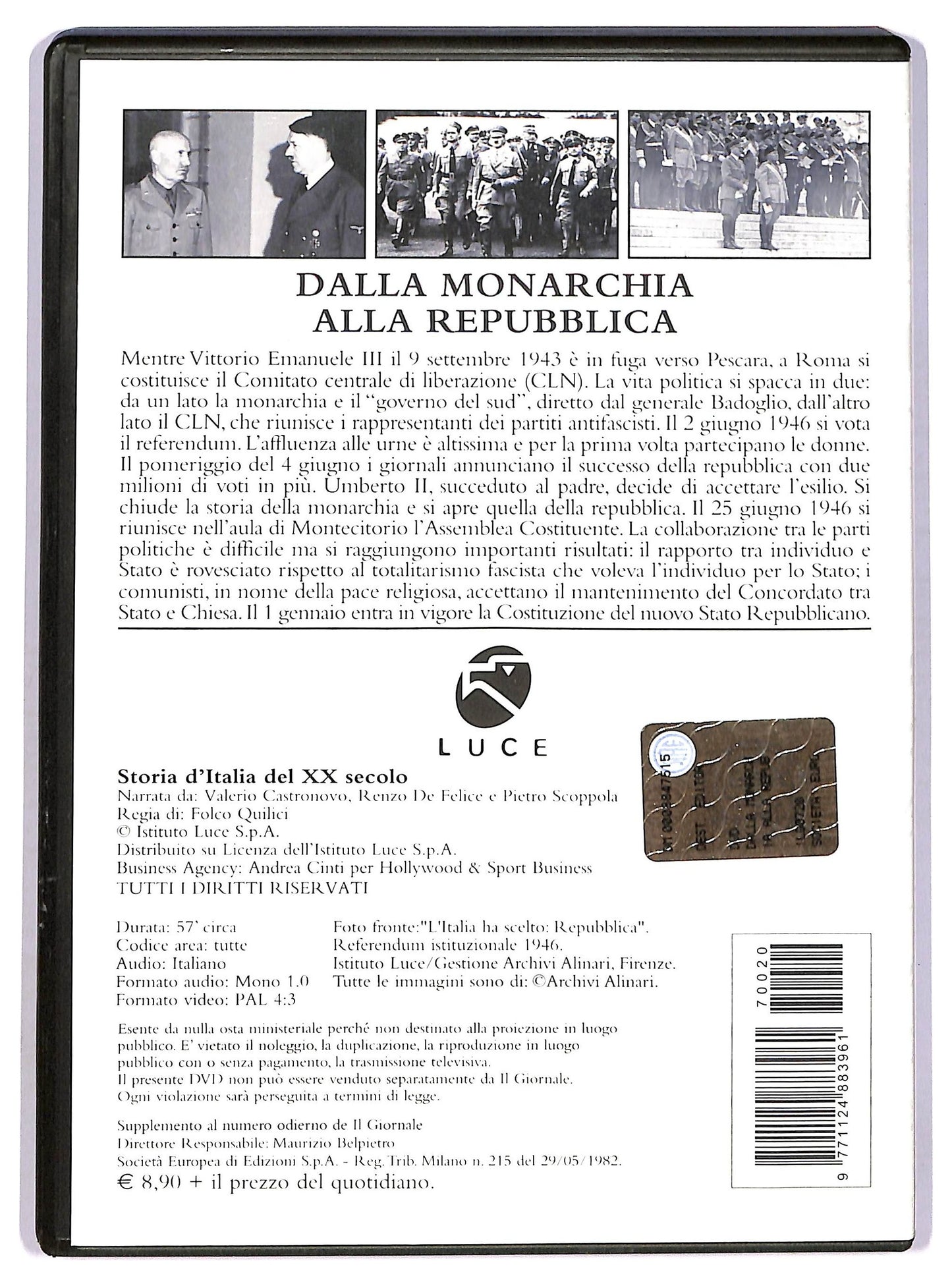 EBOND Dalla monarchia alla repubblica DVD EDITORIALE D746664