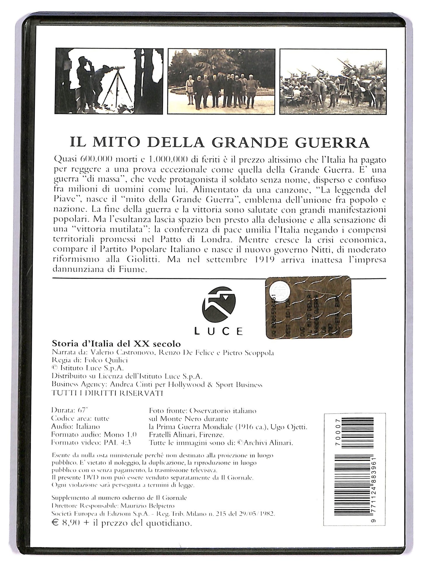 EBOND Il mito della grande guerra - Storia d'italia del xx secolo EDITORIALE DVD D746738