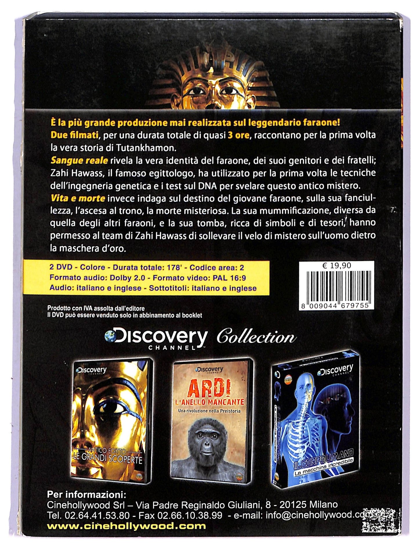 EBOND Tutankhamon Svelati tutti Miisteri Del Faraone Bambino Cofanetto 2 DVD EDITORIALE D747059
