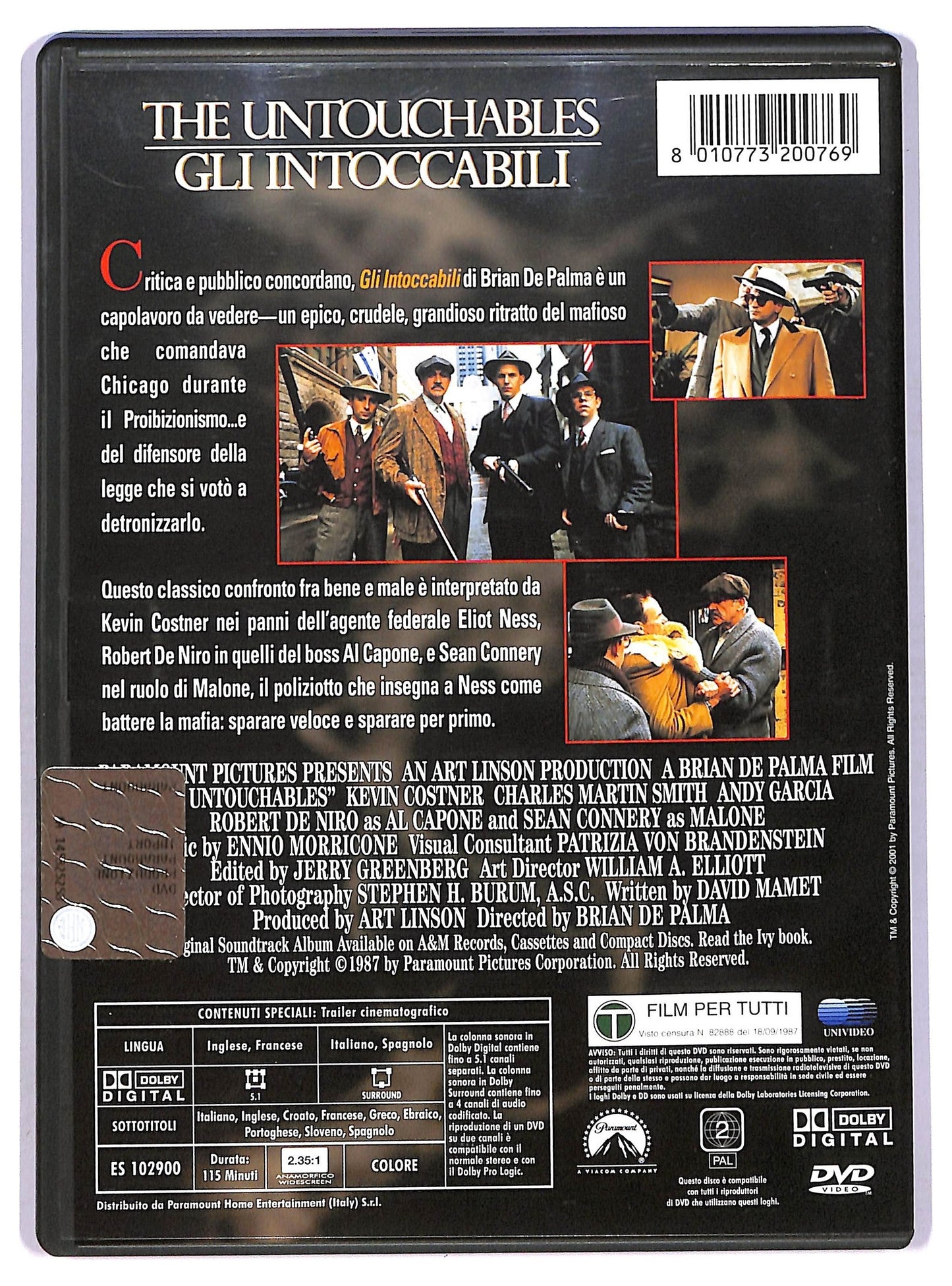 EBOND Gli intoccabili - The untouchables DVD D747715