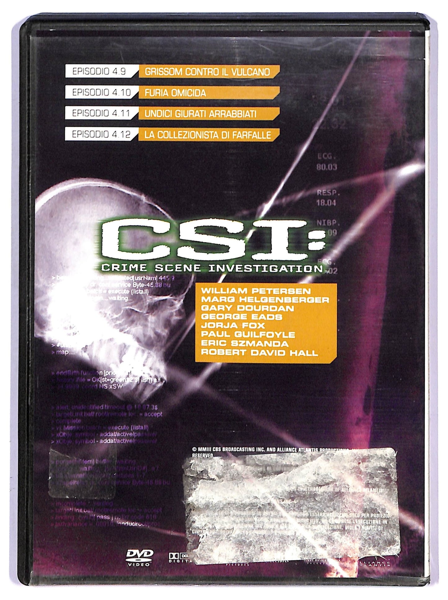 EBOND Csi crime scene investigation quarta stagione disco 03 EDITORIALE DVD D747916