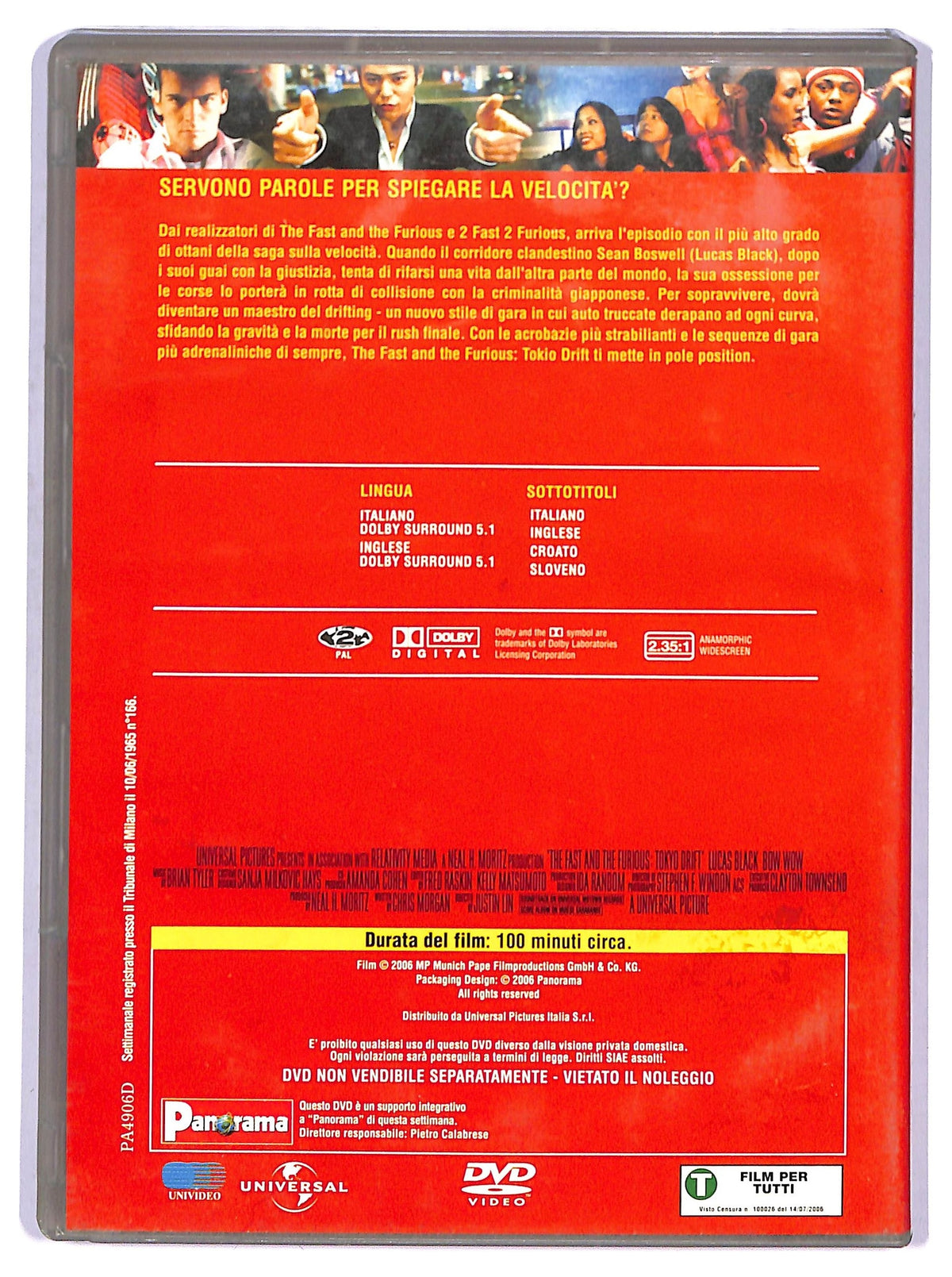 EBOND The Fast And The Furious - Tokyo Drift  DVD  Editoriale D747955