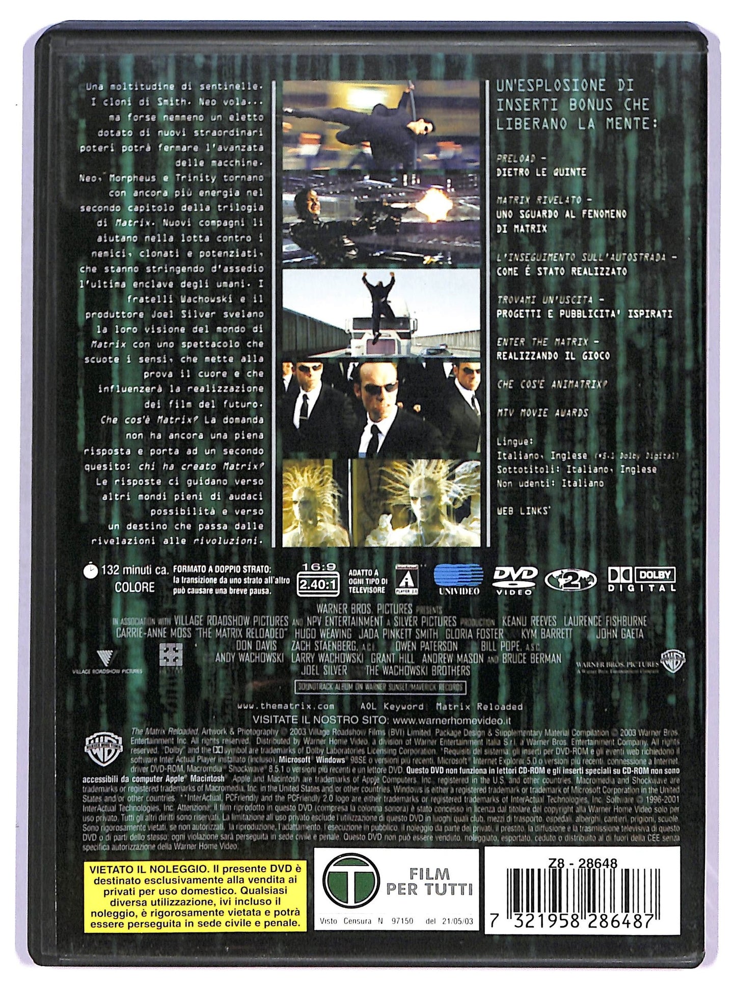 EBOND Matrix reloaded DVD D748003