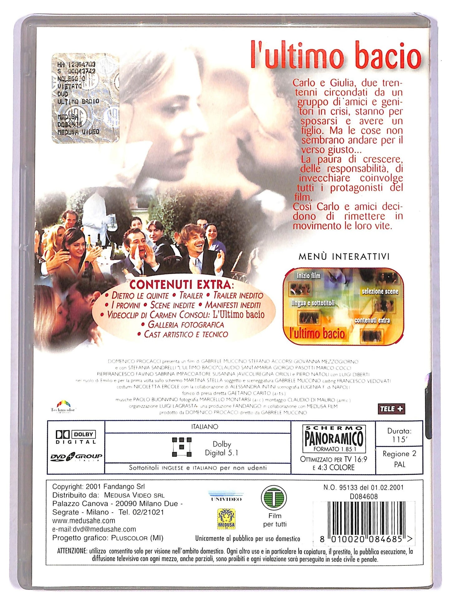 EBOND L'ultimo bacio DVD D748103