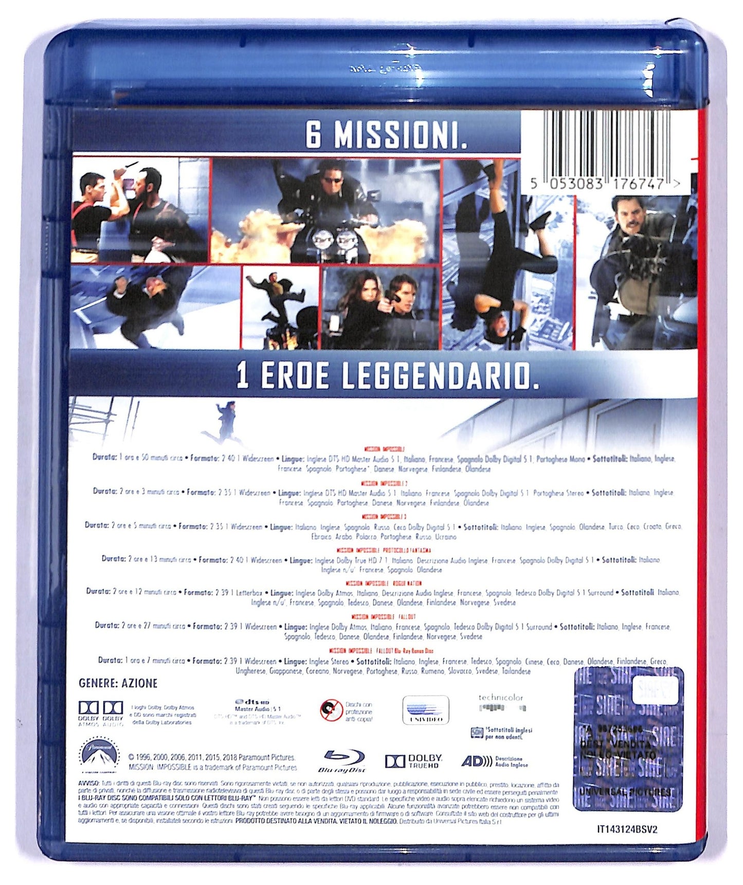 EBOND Mission impossible collezione 6 film BLURAY  BLURAY BLURAY D748545