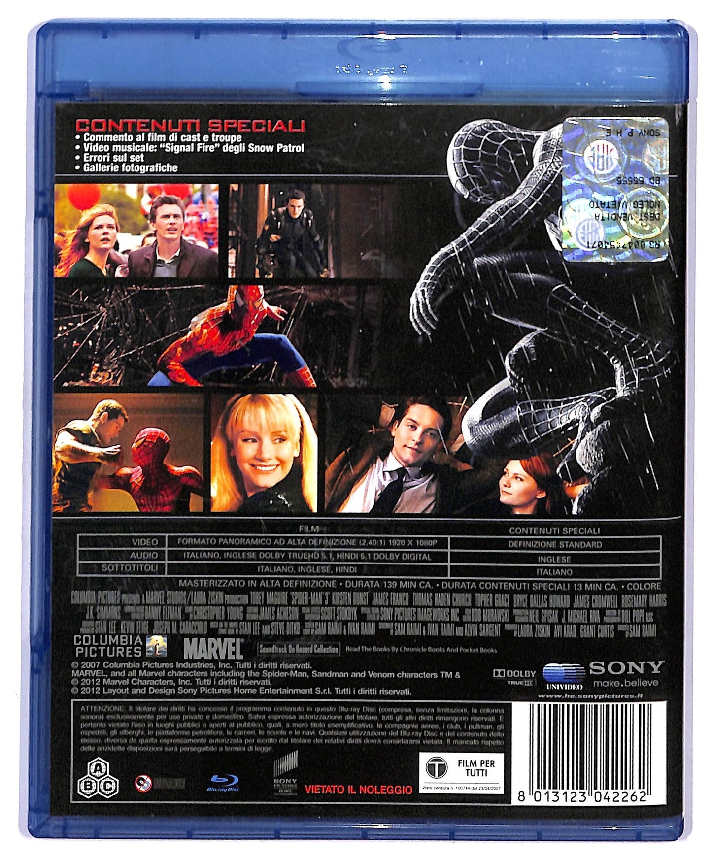 EBOND Spider-Man 3 BLURAY  BLURAY BLURAY D748548