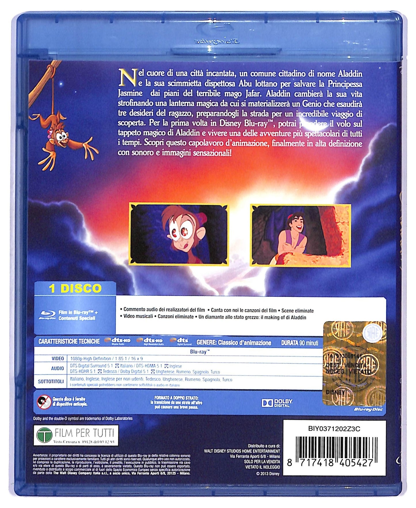 EBOND Aladdin BLURAY  BLURAY BLURAY D749205