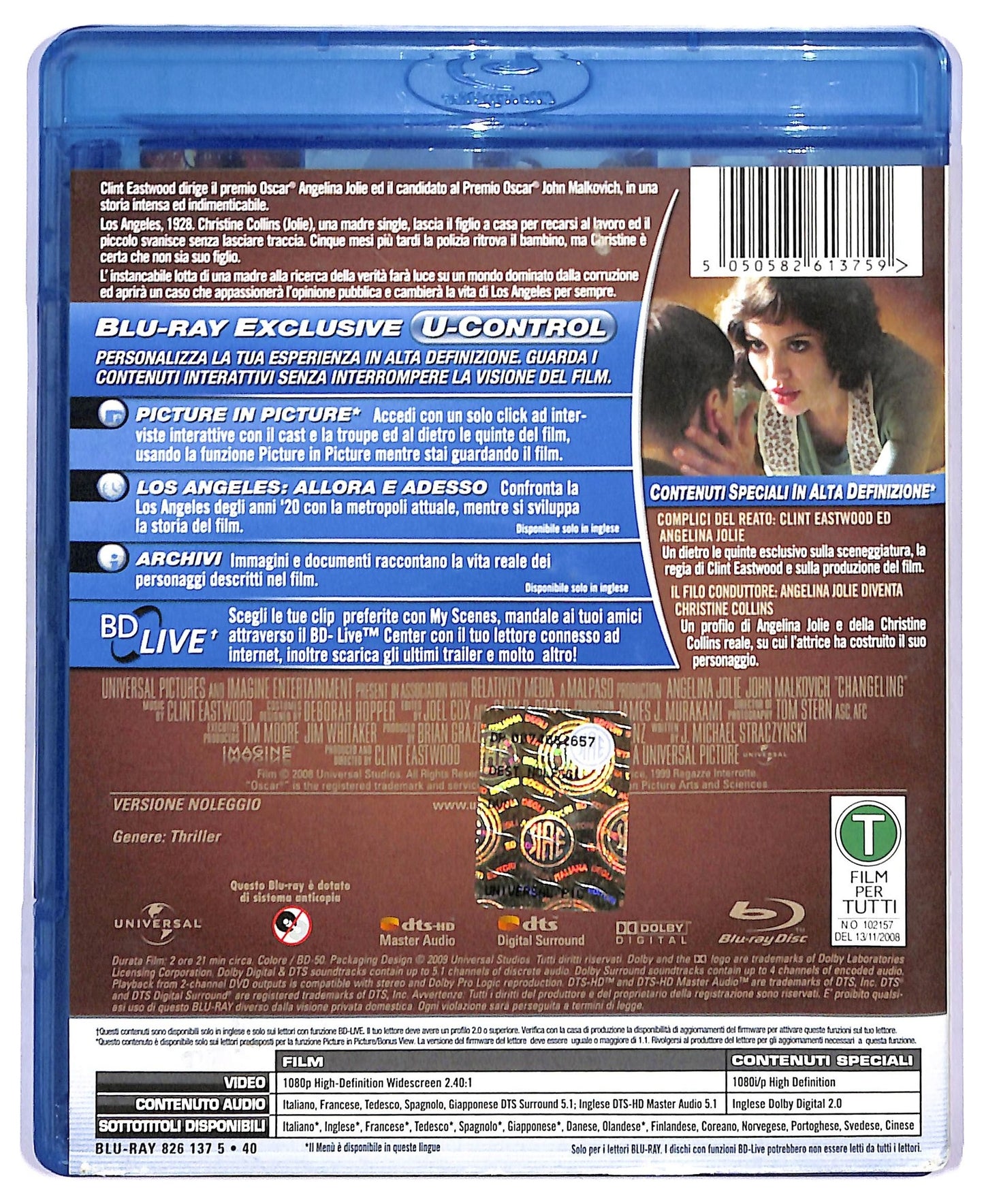 EBOND Changeling BLURAY NOLEGGIO BLURAY BLURAY D749220