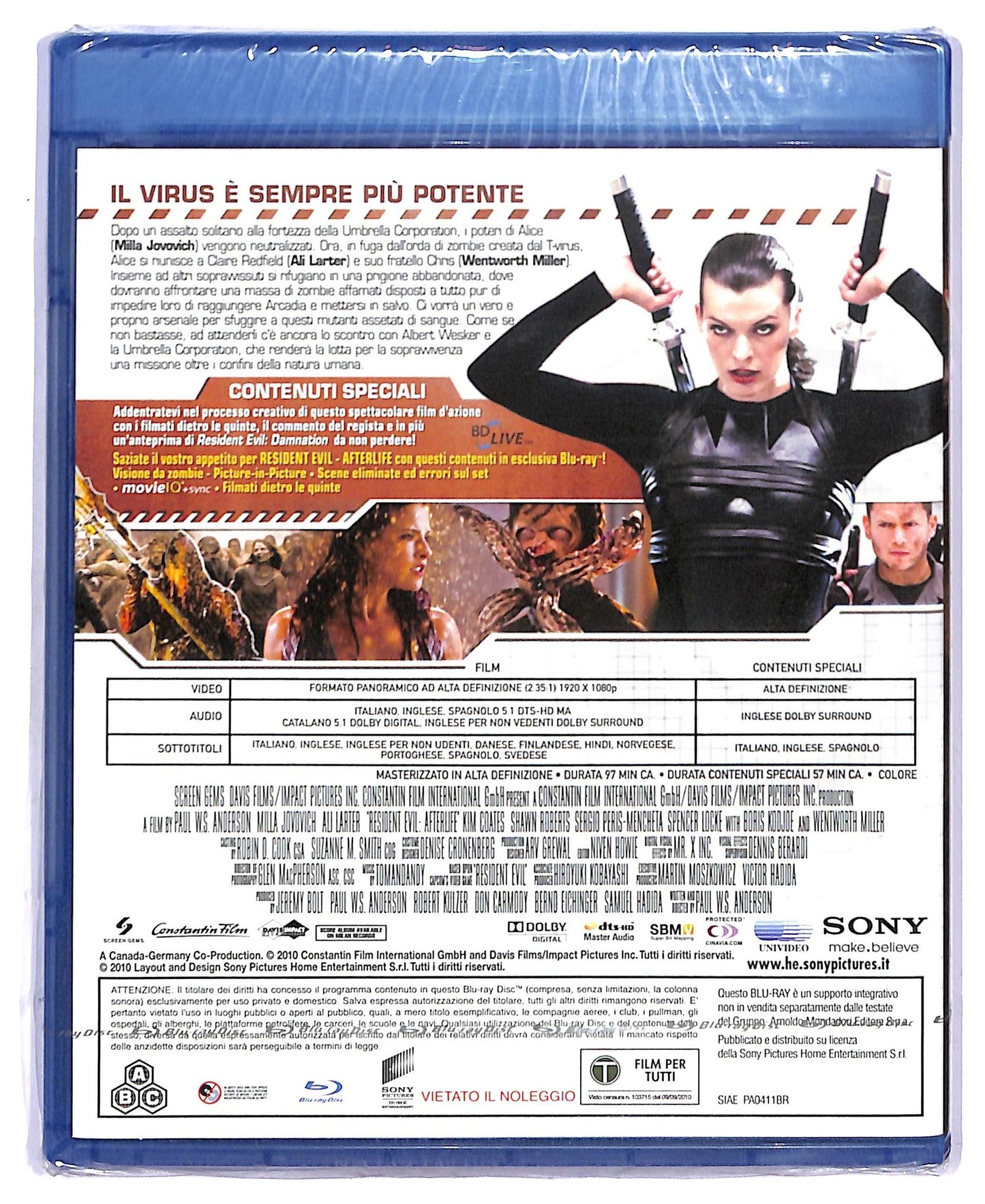 EBOND Resident Evil - Afterlife BLURAY EDITORIALE  BLURAY D749225