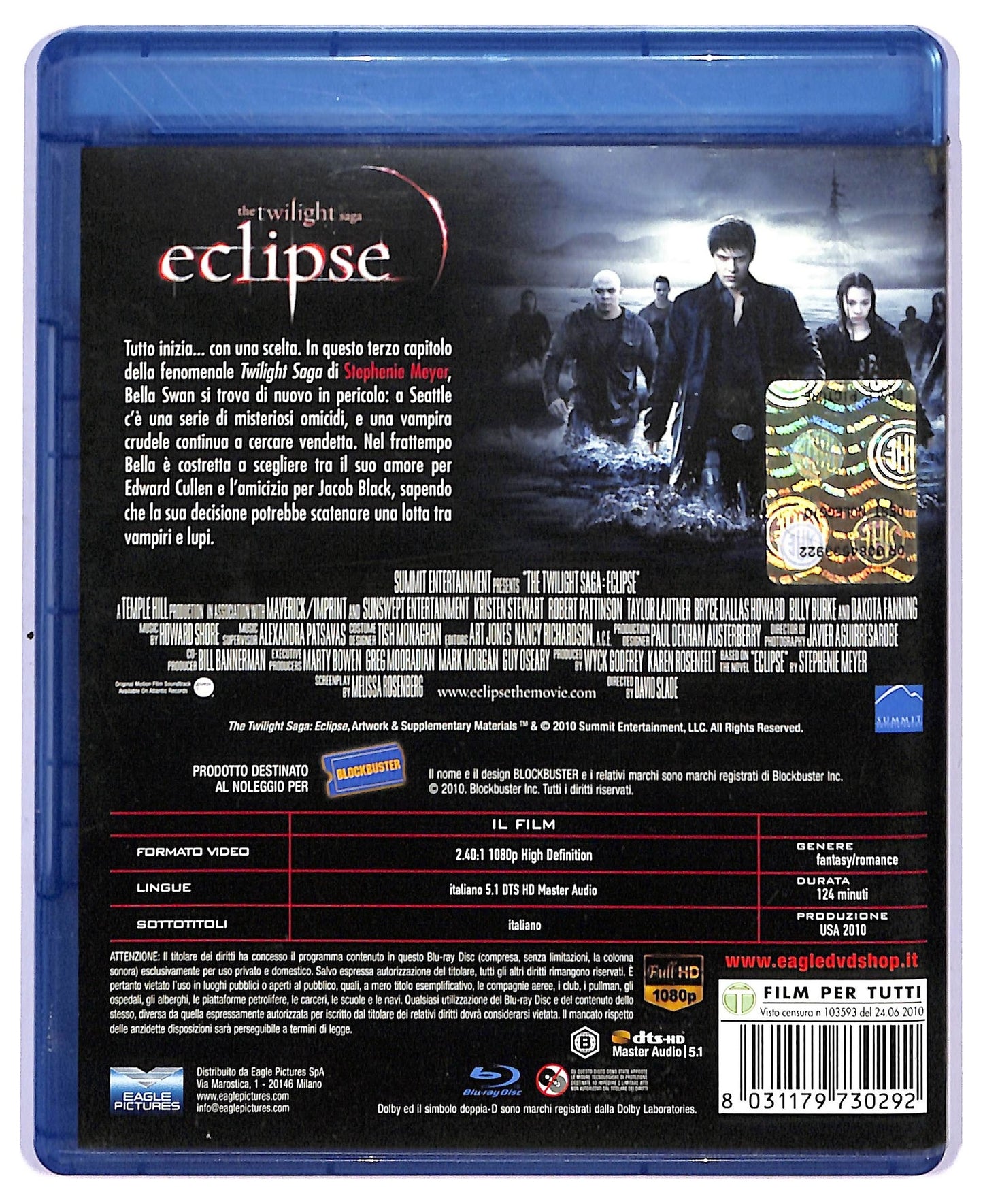 EBOND The Twilight Saga: Eclipse  BLURAY  Ex Noleggio BLURAY D749235