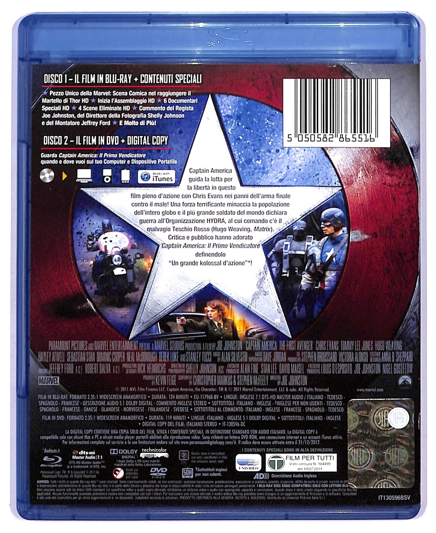 EBOND Captain America il primo vendicatore DVD+COPY DIG+ BLURAY D749268