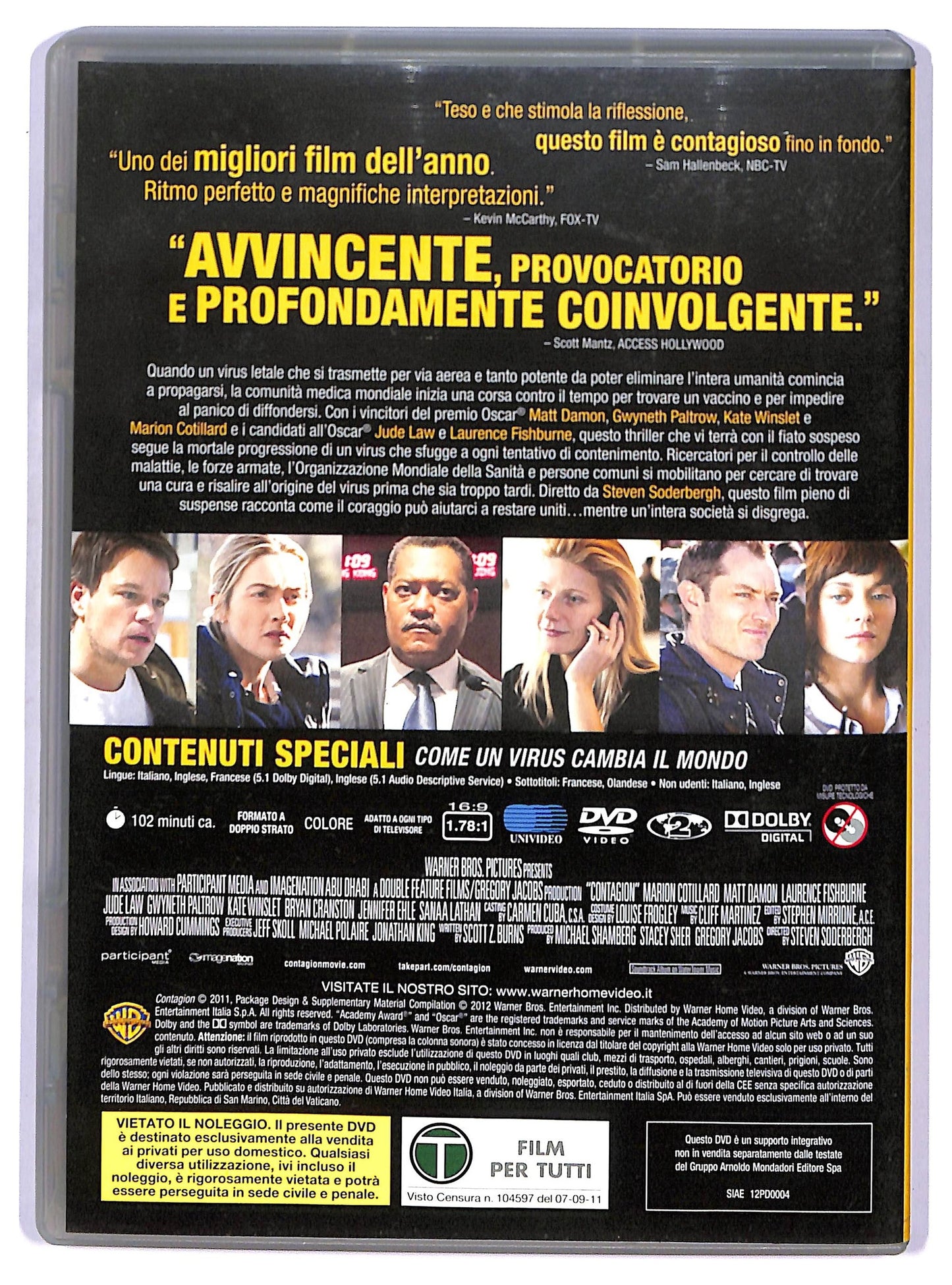EBOND Contagion  EDITORIALE DVD D749318