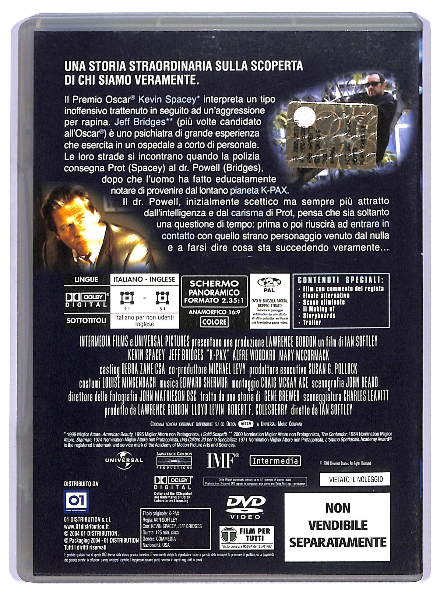 EBOND K-PAX - Da un altro mondo EDITORIALE  DVD D749402