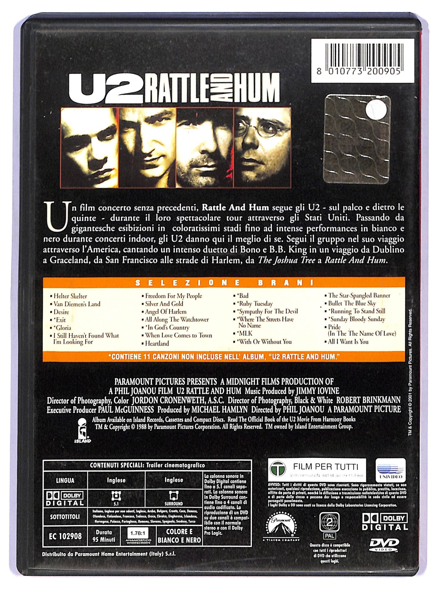 EBOND U2 Rattle and hum DVD D749724