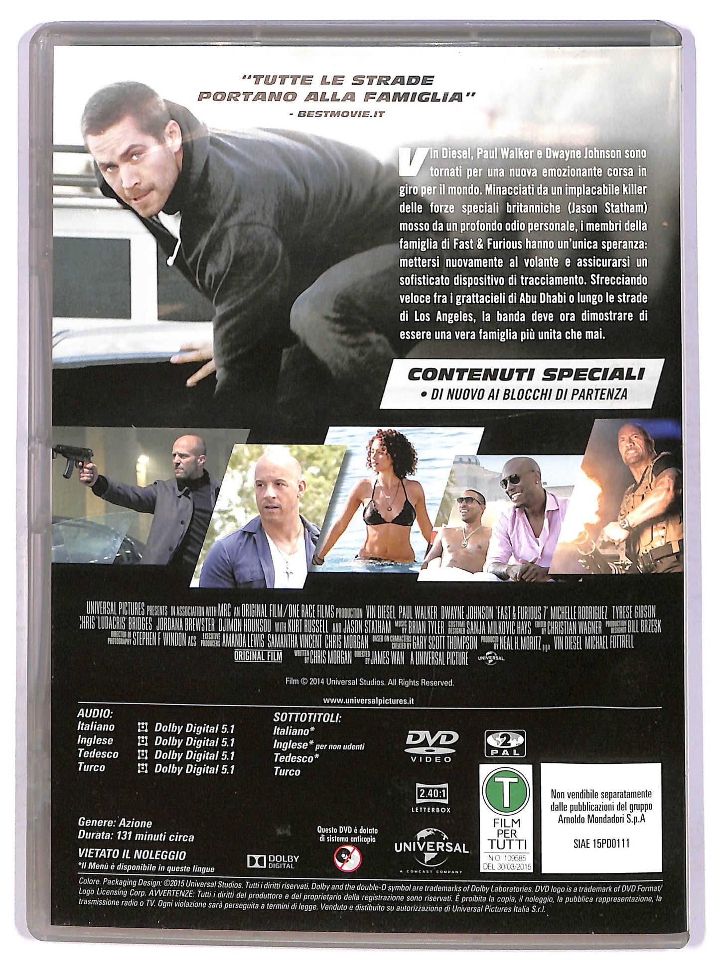 EBOND Fast & Furious 7 EDITORIALE DVD D750010