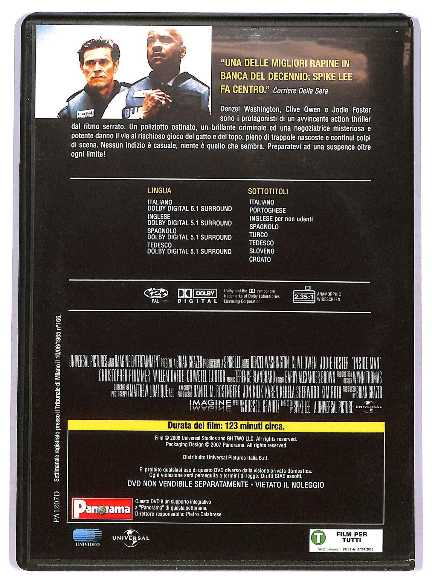 EBOND Inside Man  EDITORIALE  DVD D750056
