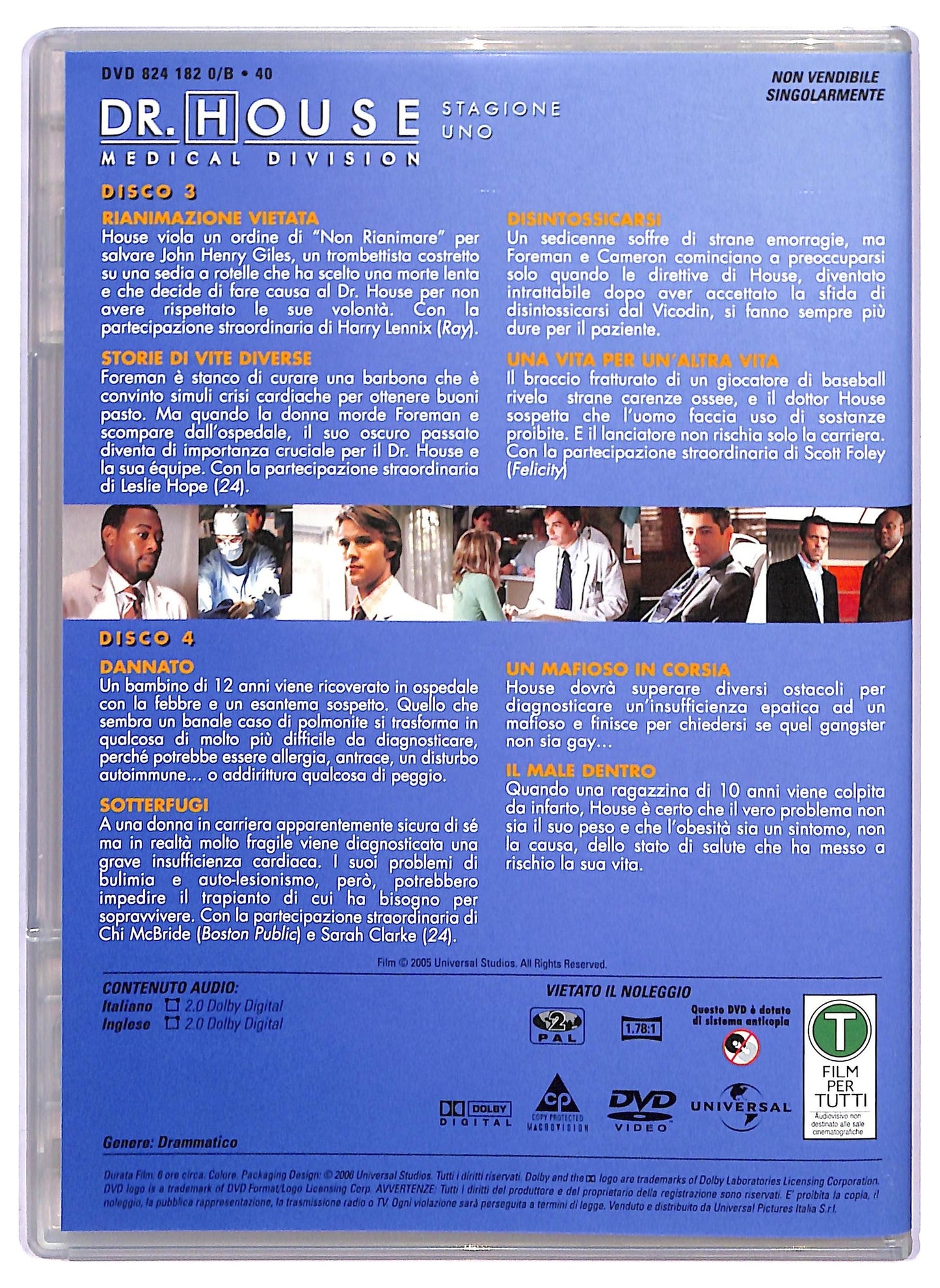 EBOND Dr. House - Medical Division - Stagione 1 Dischi 3 e 4 EDITORIALE DVD D750350