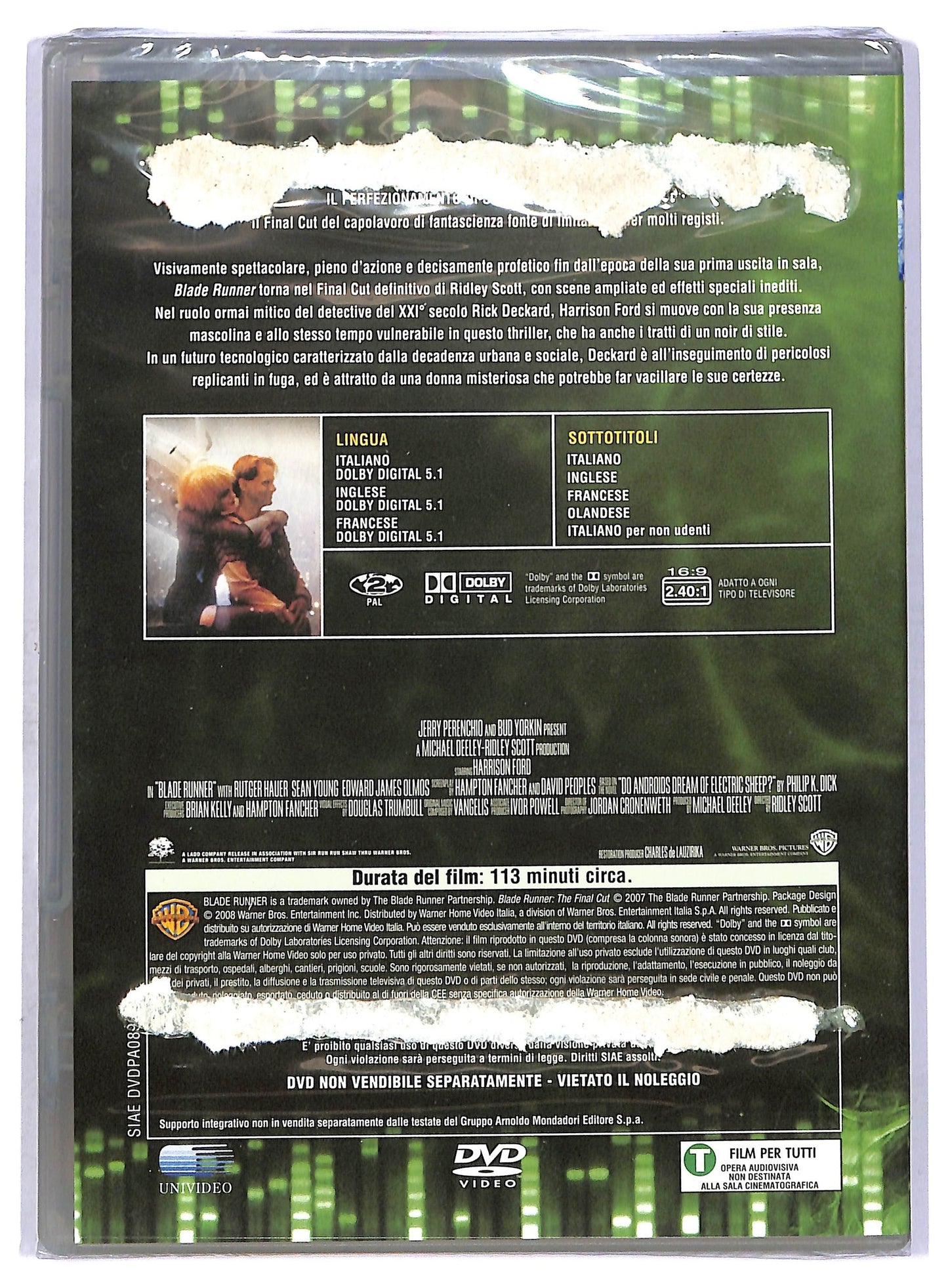 EBOND Blade Runner The Final Cut EDITORIALE DVD D750732